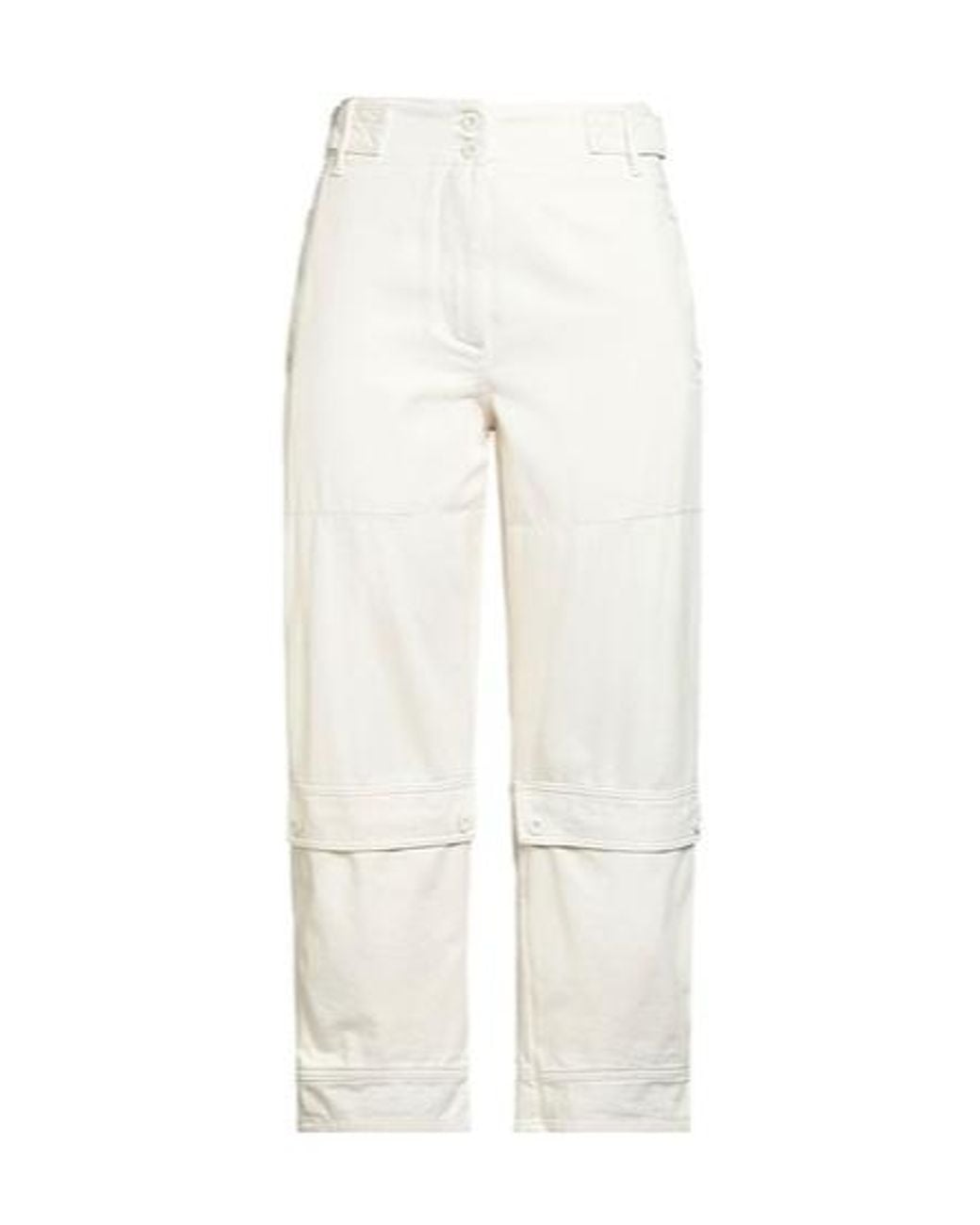 Weekend by Maxmara White Solid-Color Work Pants