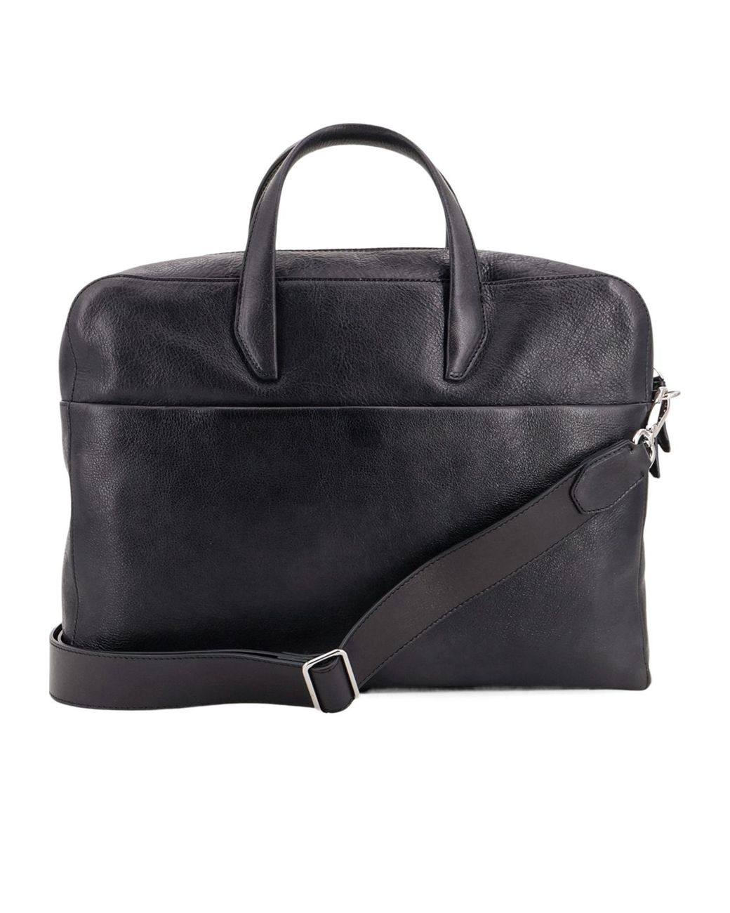 Orciani Black Zipper Briefcase for men