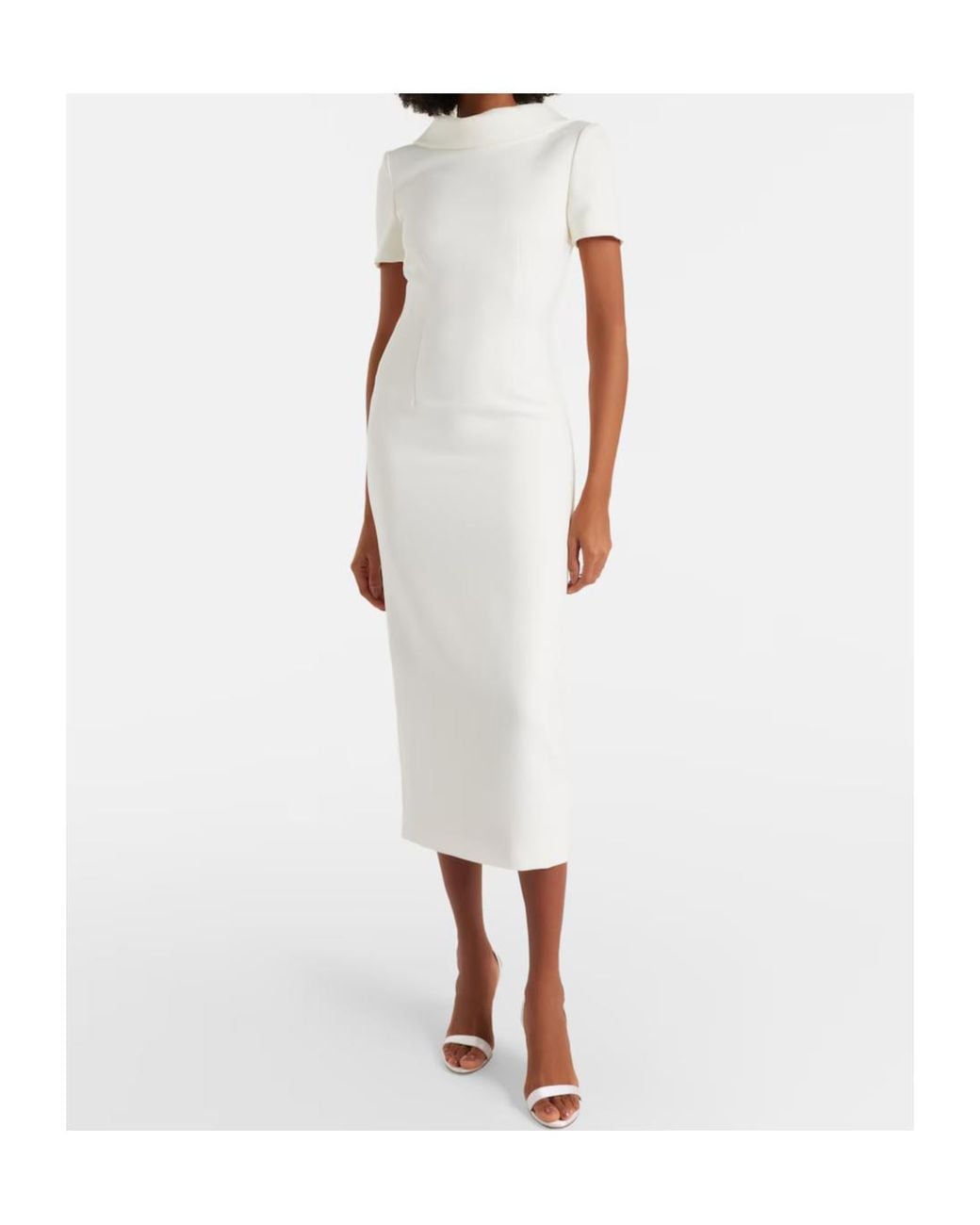 Roland Mouret White Crêpe Cocktail Dress