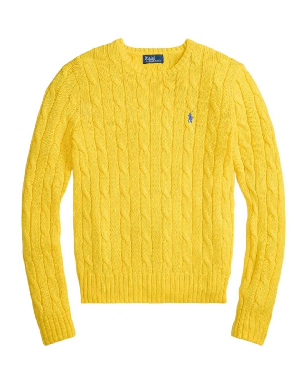 Polo Ralph Lauren Yellow Pony Embroidered Crewneck Jumper