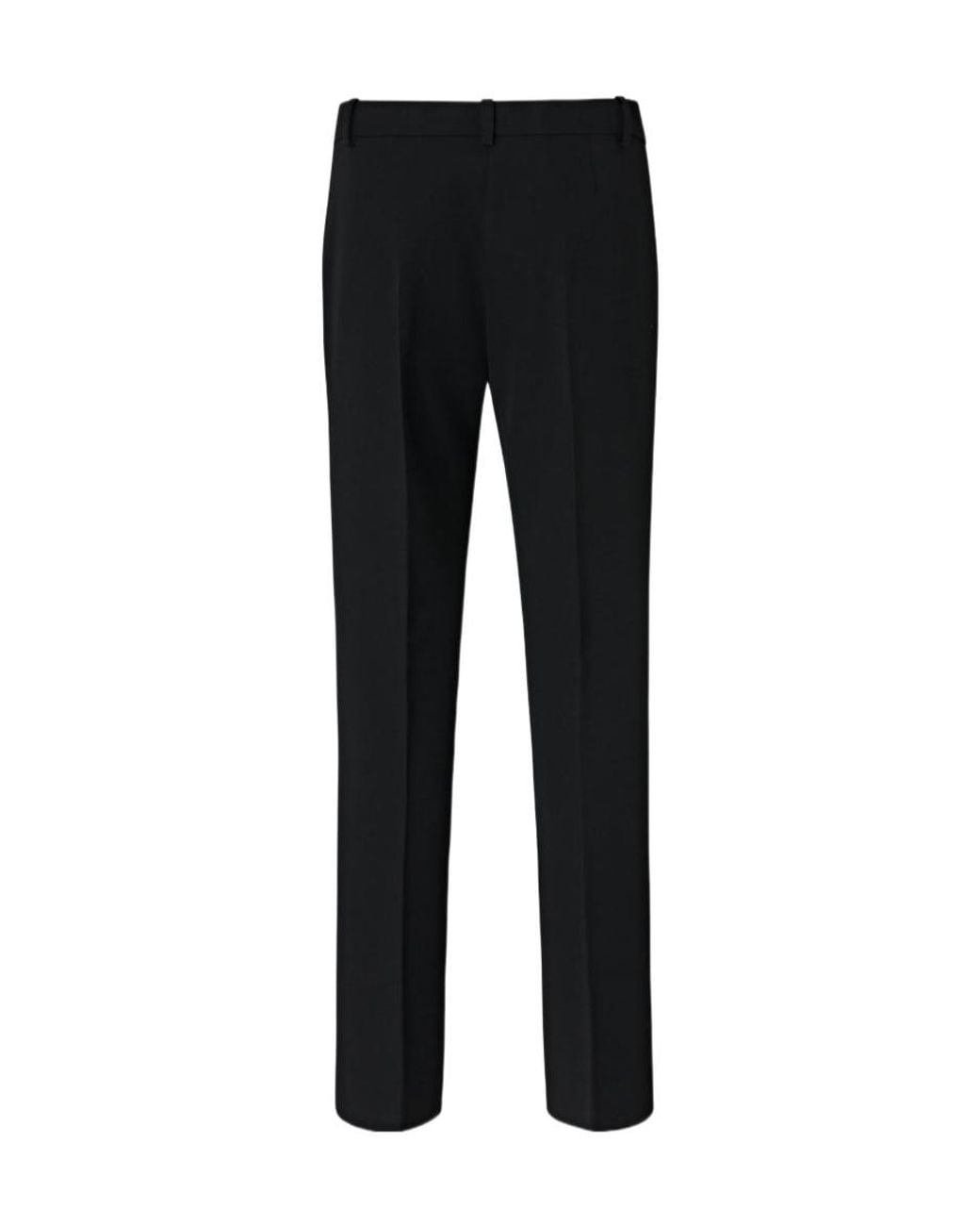 Pinko Black High-Waist Straight-Leg Pants