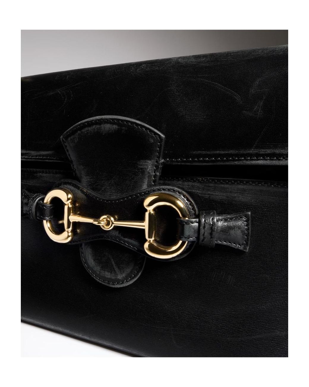 Gucci Black Horsebit Duomo Medium Top Handle Bag
