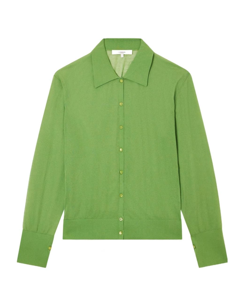 FRAME Green Long-Sleeved Blended Cardigan