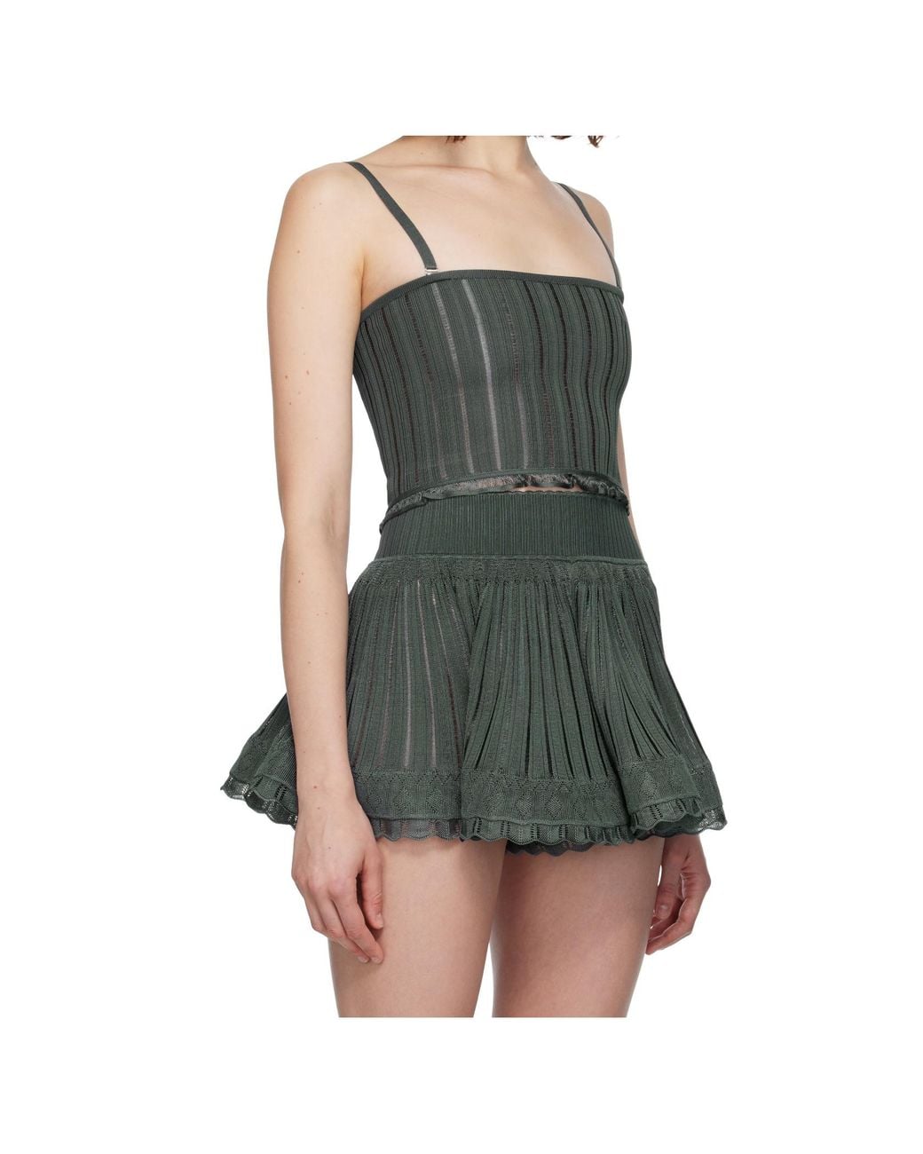 Alaïa Green Alaïa Crino Sleeveless Knit Top