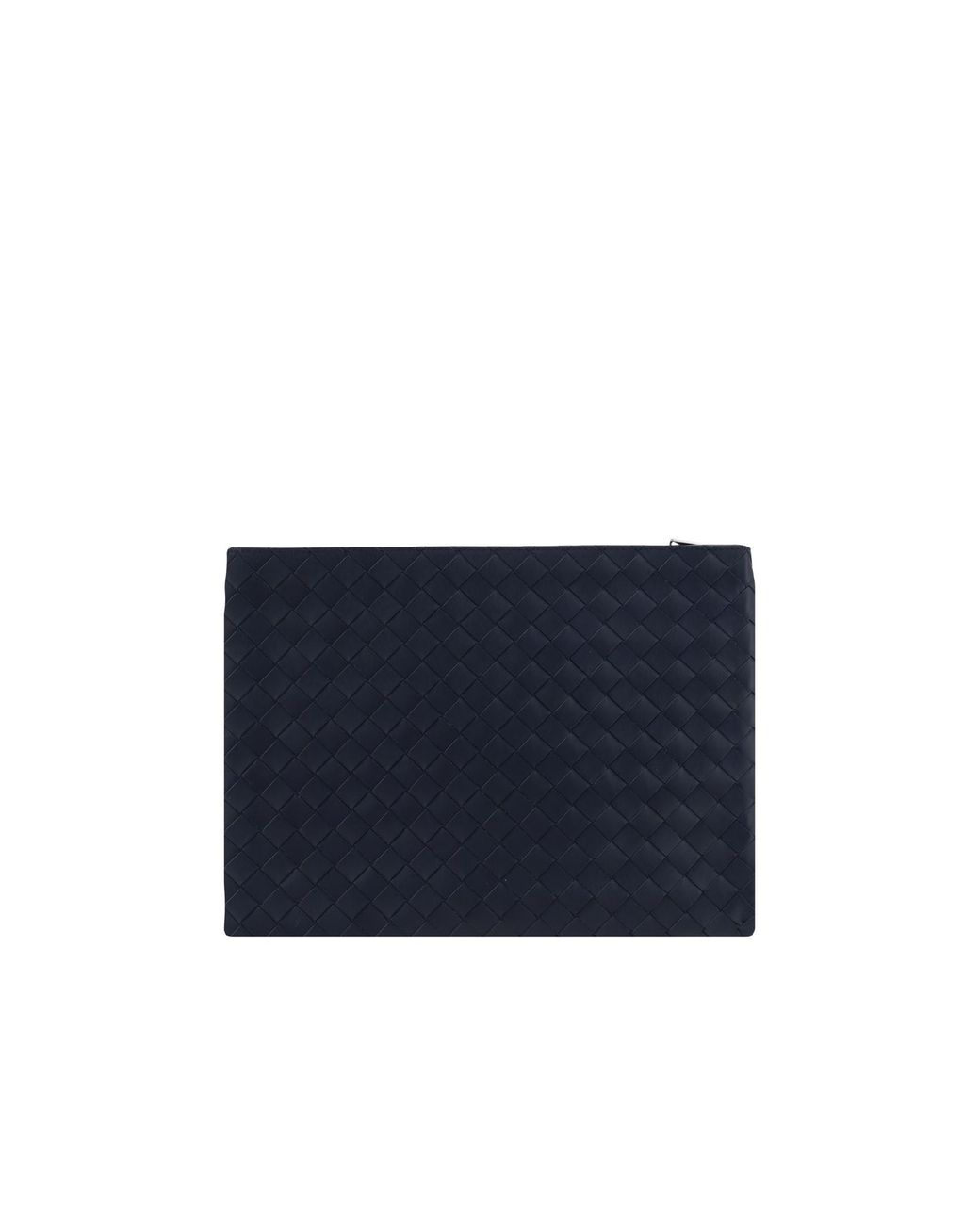 Bottega Veneta Blue Intrecciato Half Zip Pouch for men
