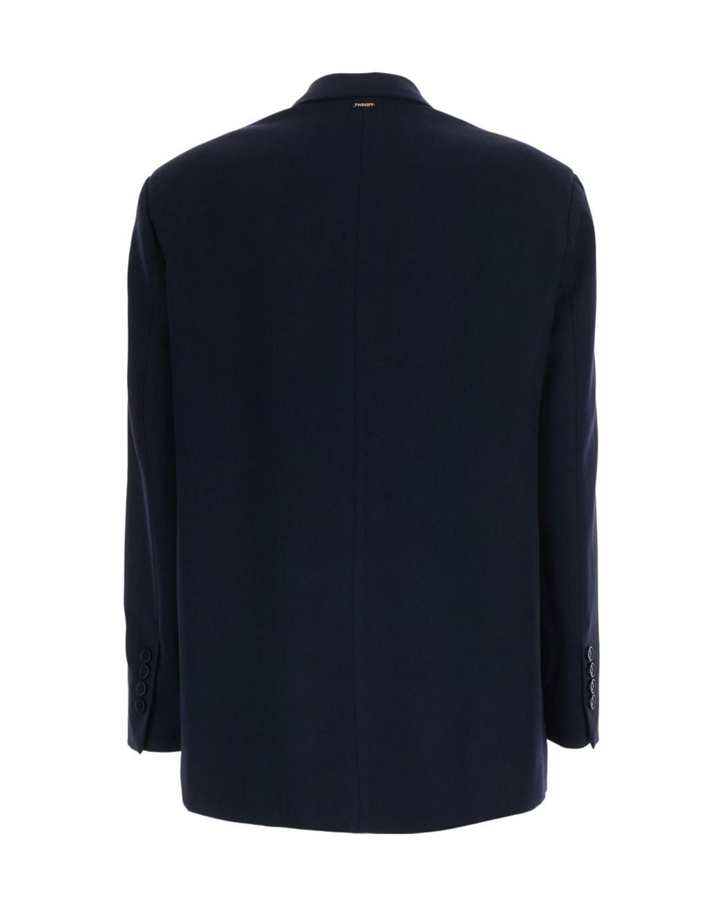 Twinset Blue Double-Breasted Blazer