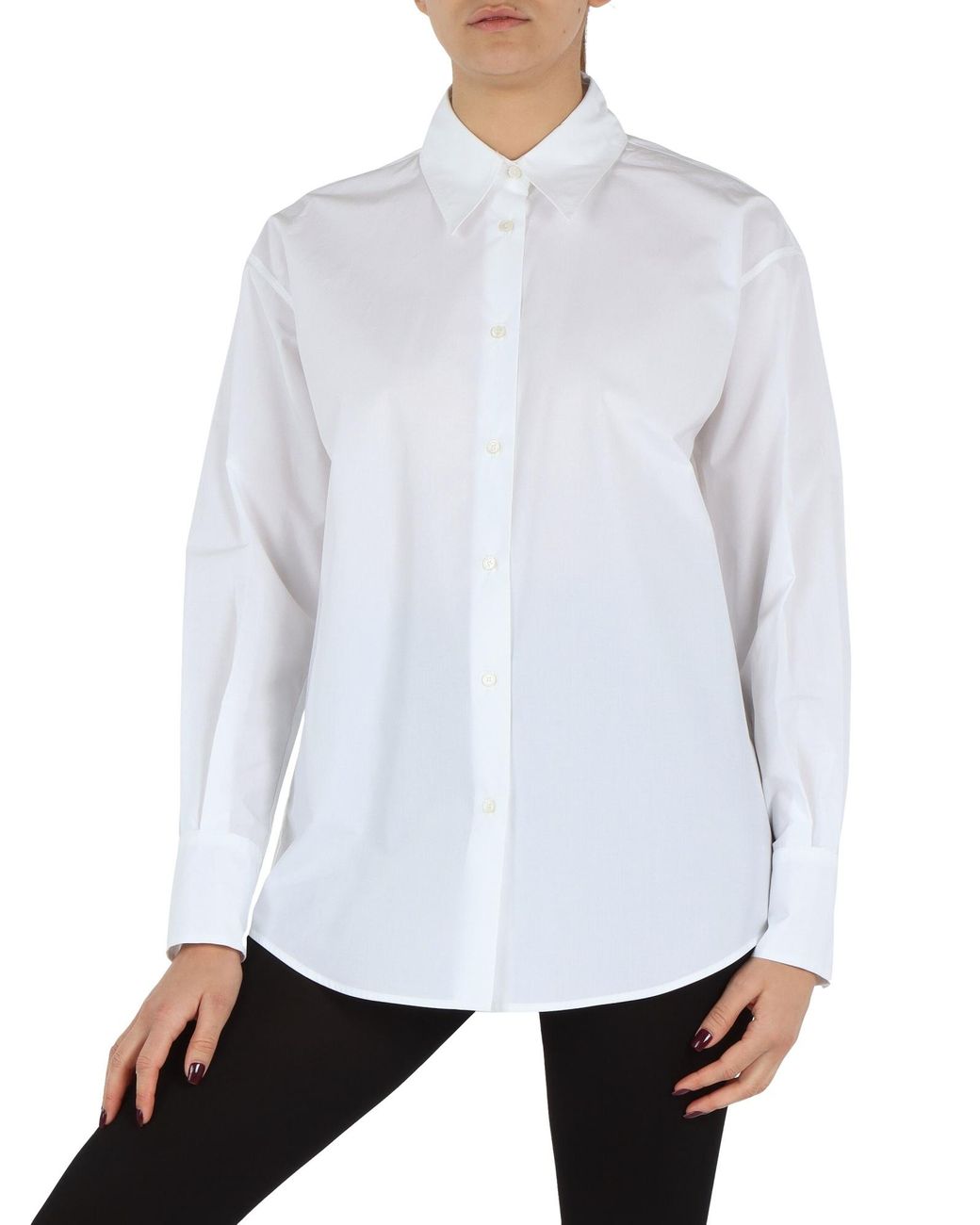 Fabiana Filippi White Long Sleeved Poplin Shirt