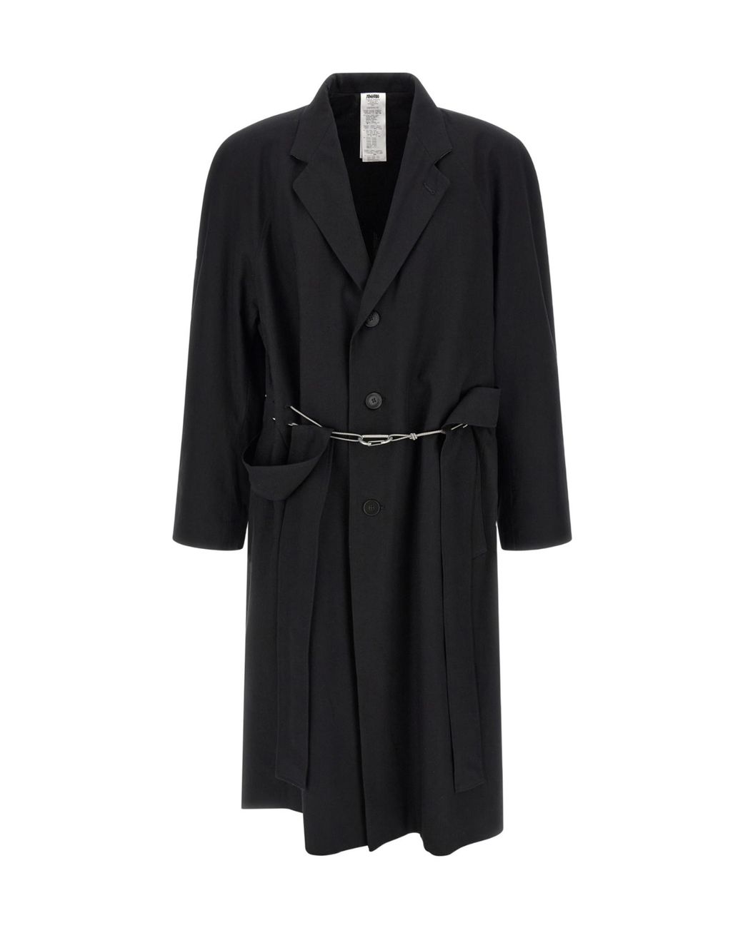 Magliano Black Belted Trench Coat for men