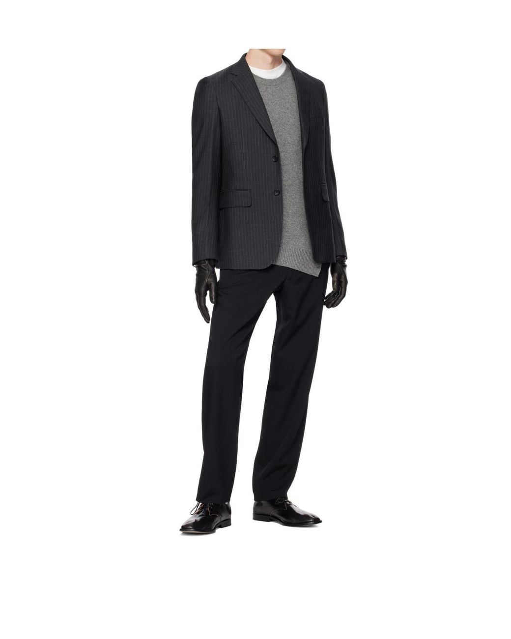 Comme des Garçons Black Casual Trousers With Belt Loops for men