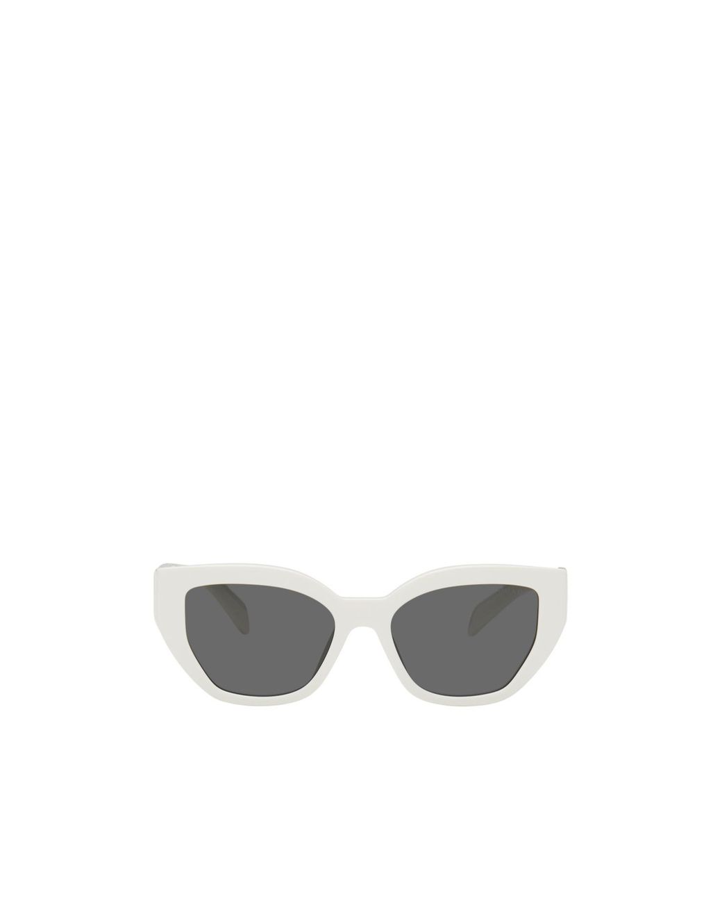 Prada White Eyewear Cat-Eye Sunglasses