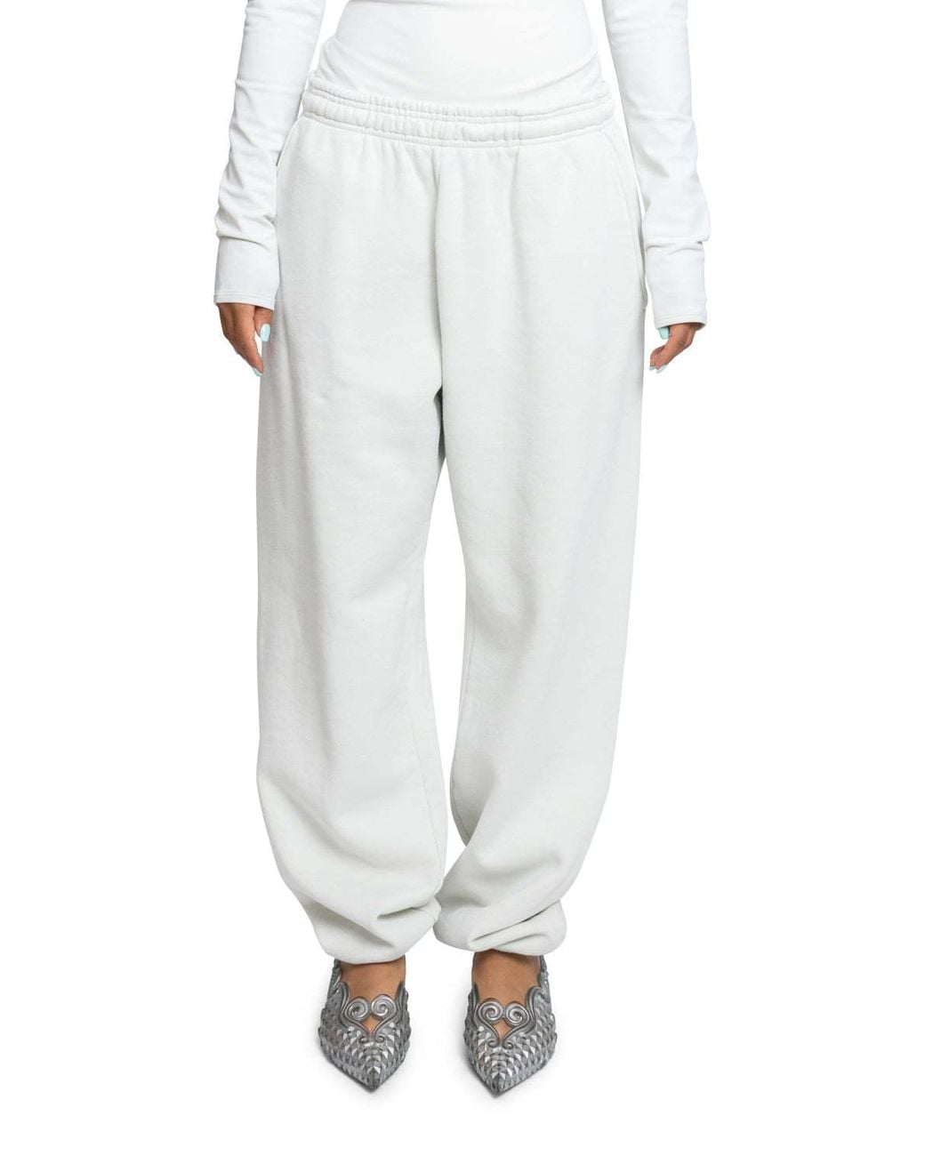 Entire studios White Elastic-Waistband Straight-Leg Sweatpants for men