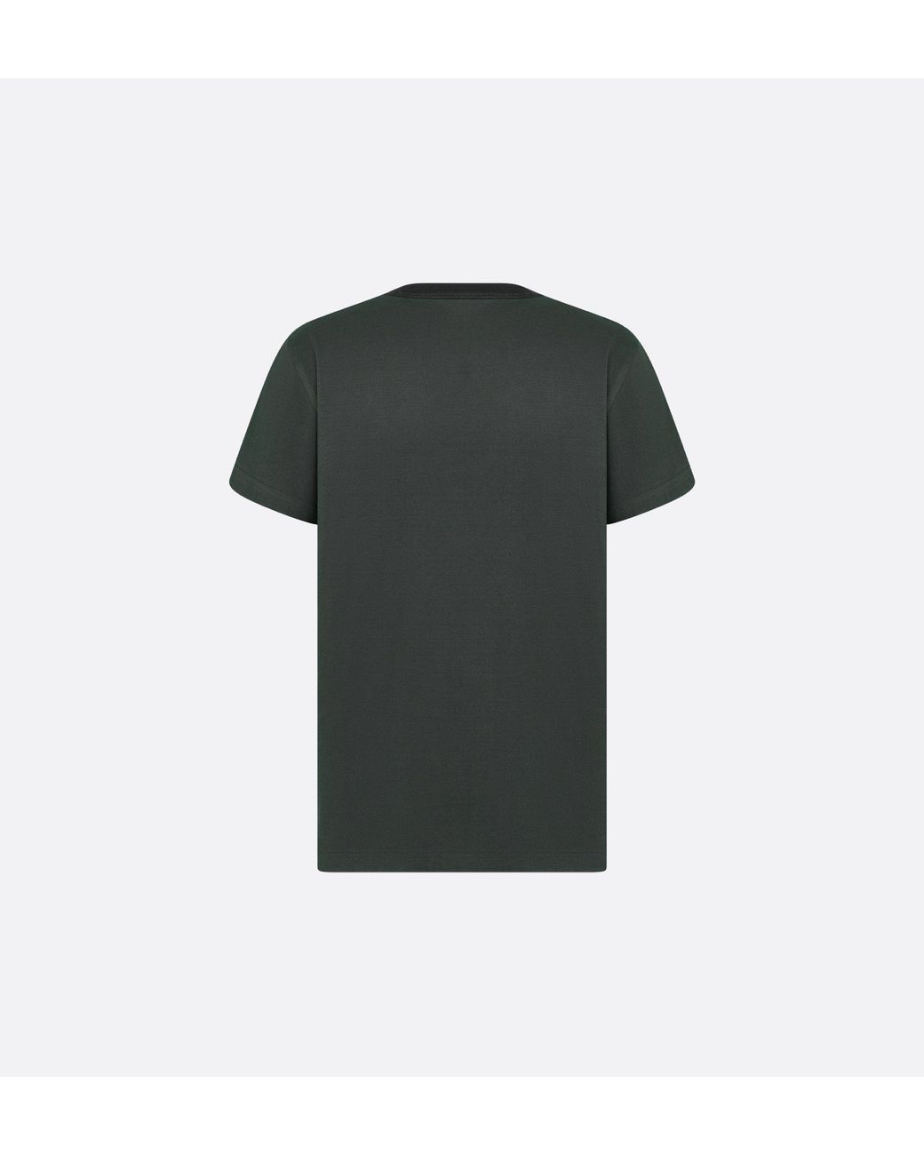 Dior Homme Ribbon Logo Detailed Crewneck T-Shirt in Green for Men