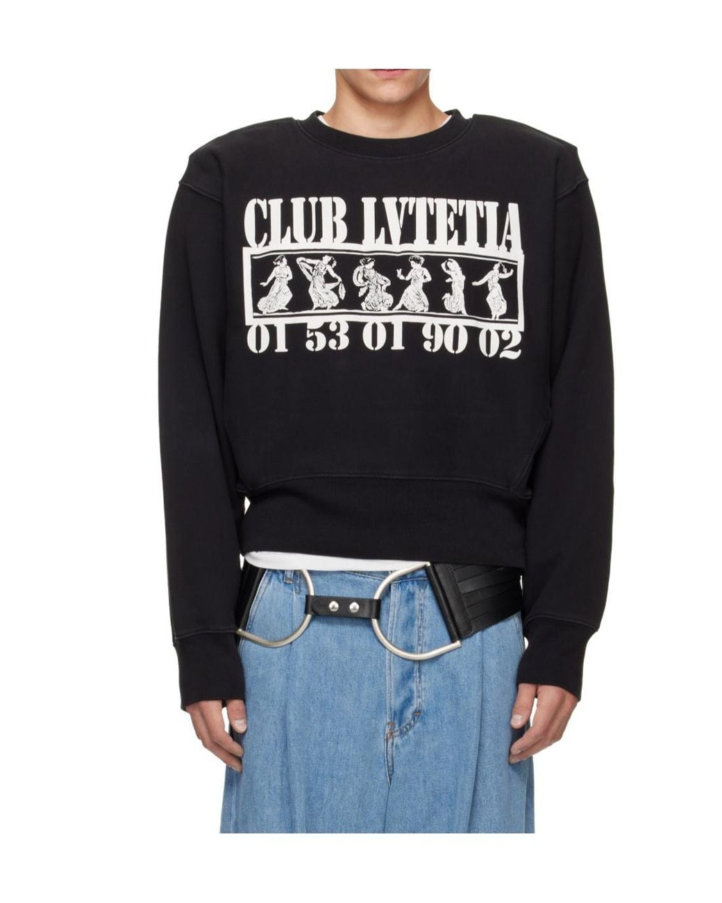 VAQUERA Black Shoulder-Padded Sweatshirt for men