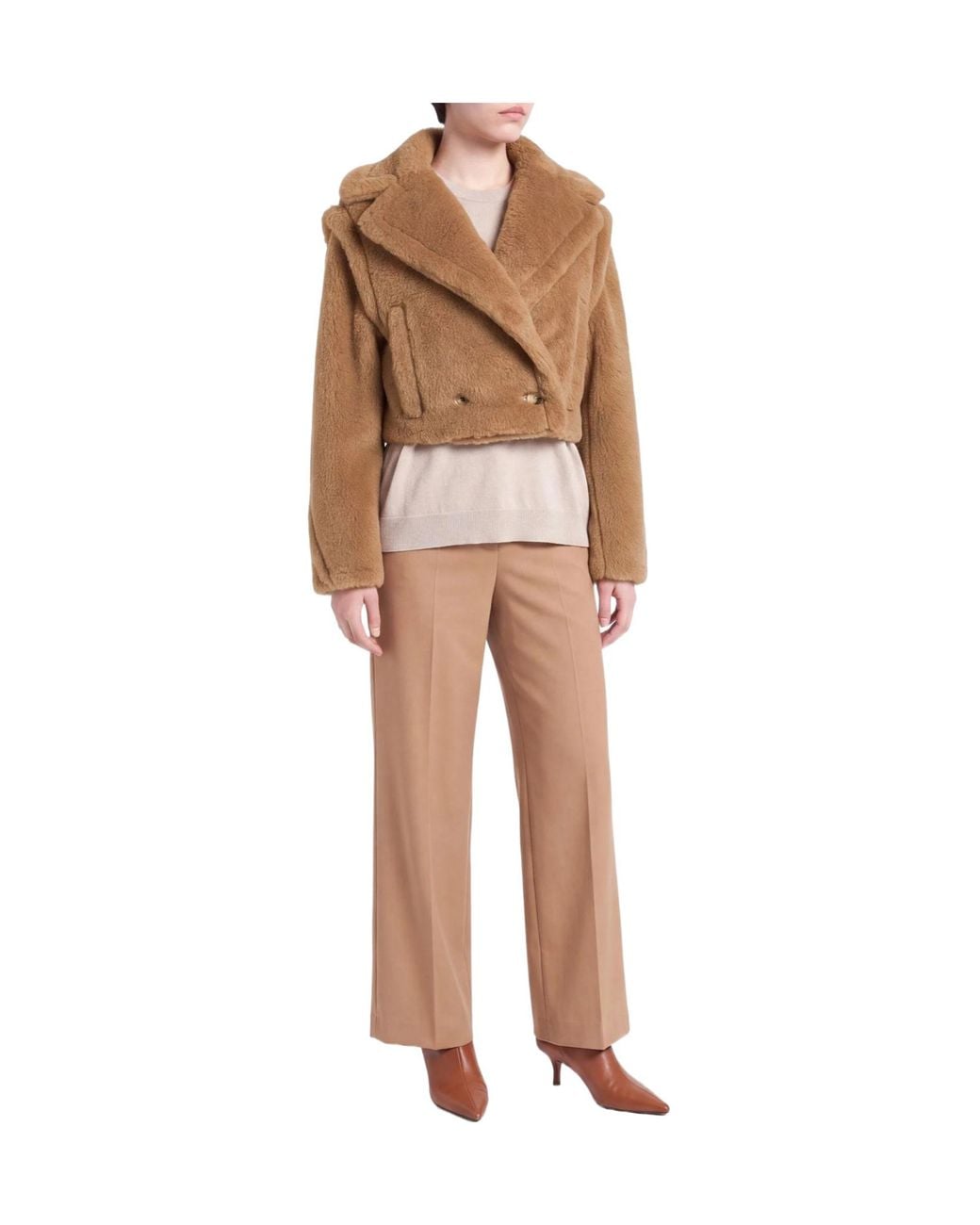 Max Mara Brown Fuzzy Teddy Coat