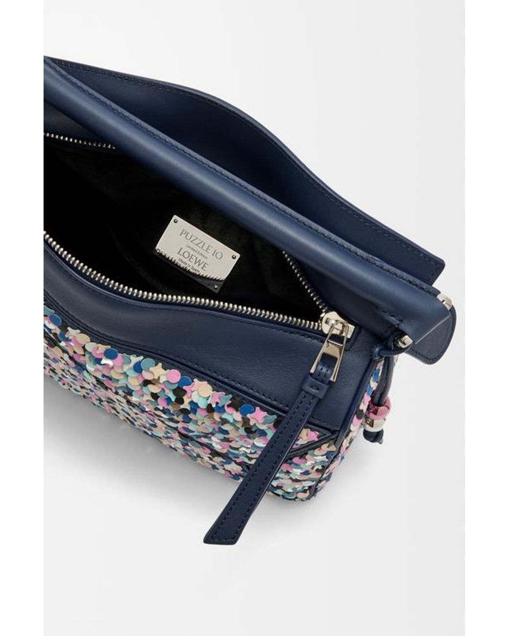 Loewe Blue Puzzle Small Logo Shoulder Bag