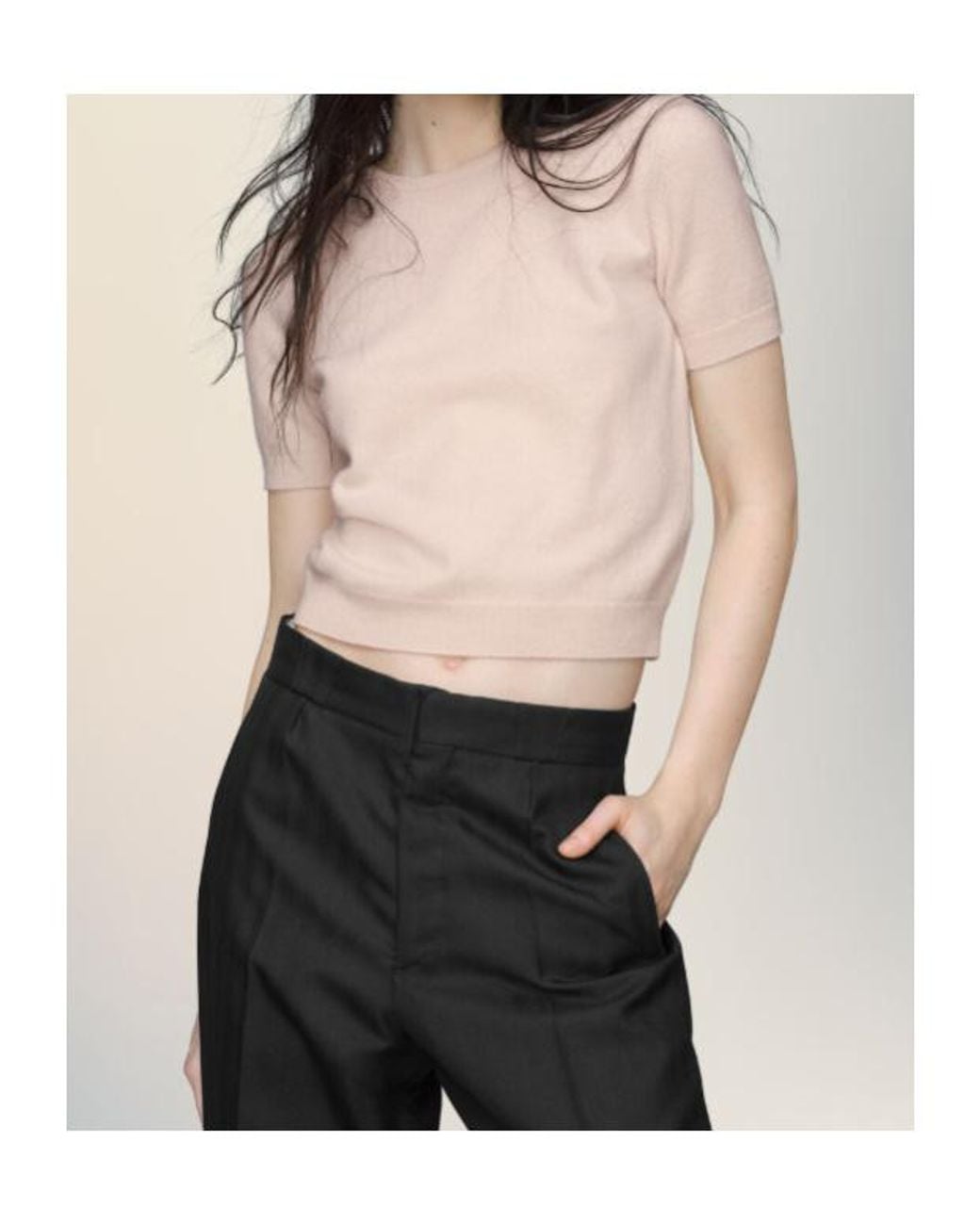 Maison Margiela Pink Crewneck Knitted T-Shirt