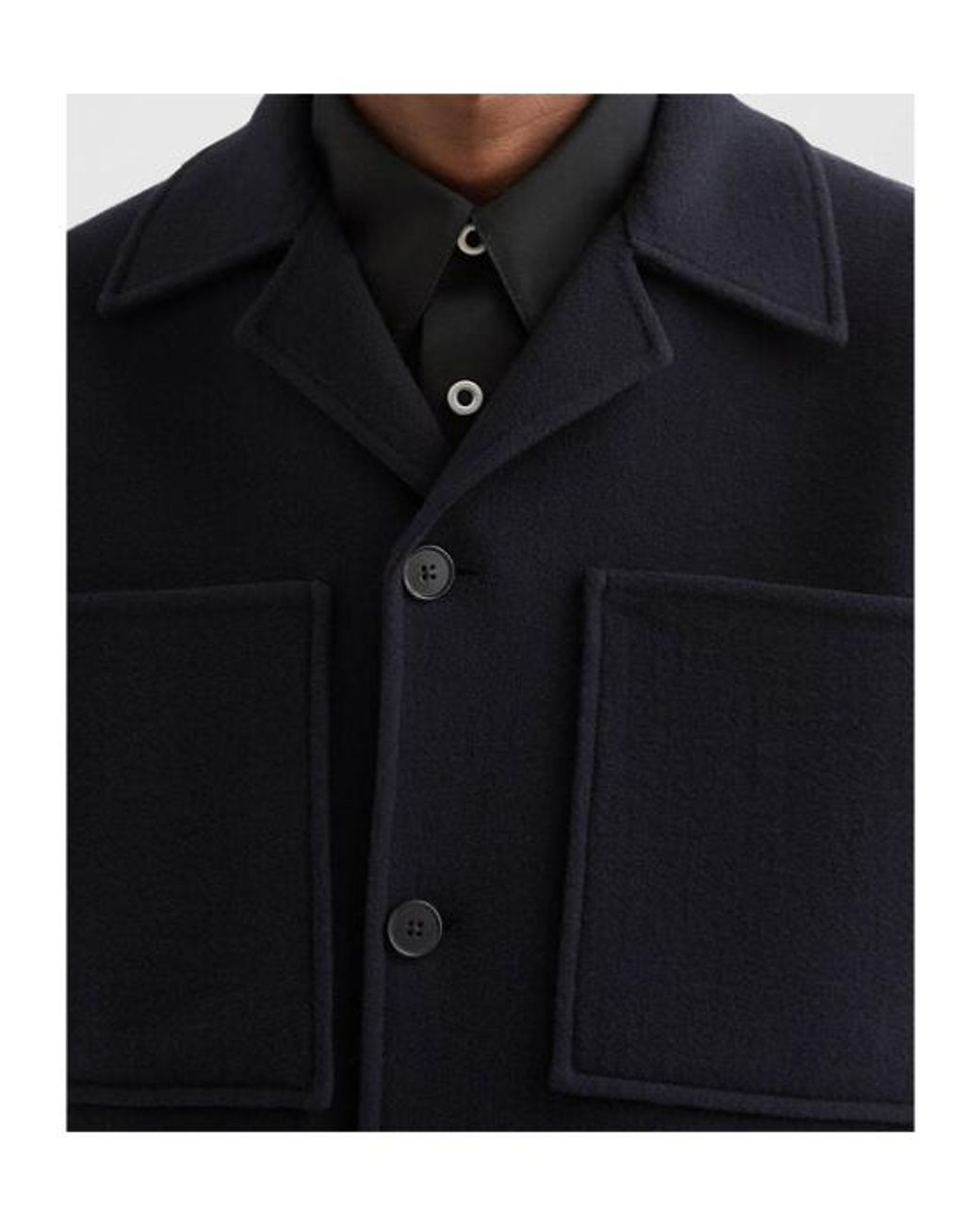 Jil Sander Blue Buttoned Shirt Jacket for men