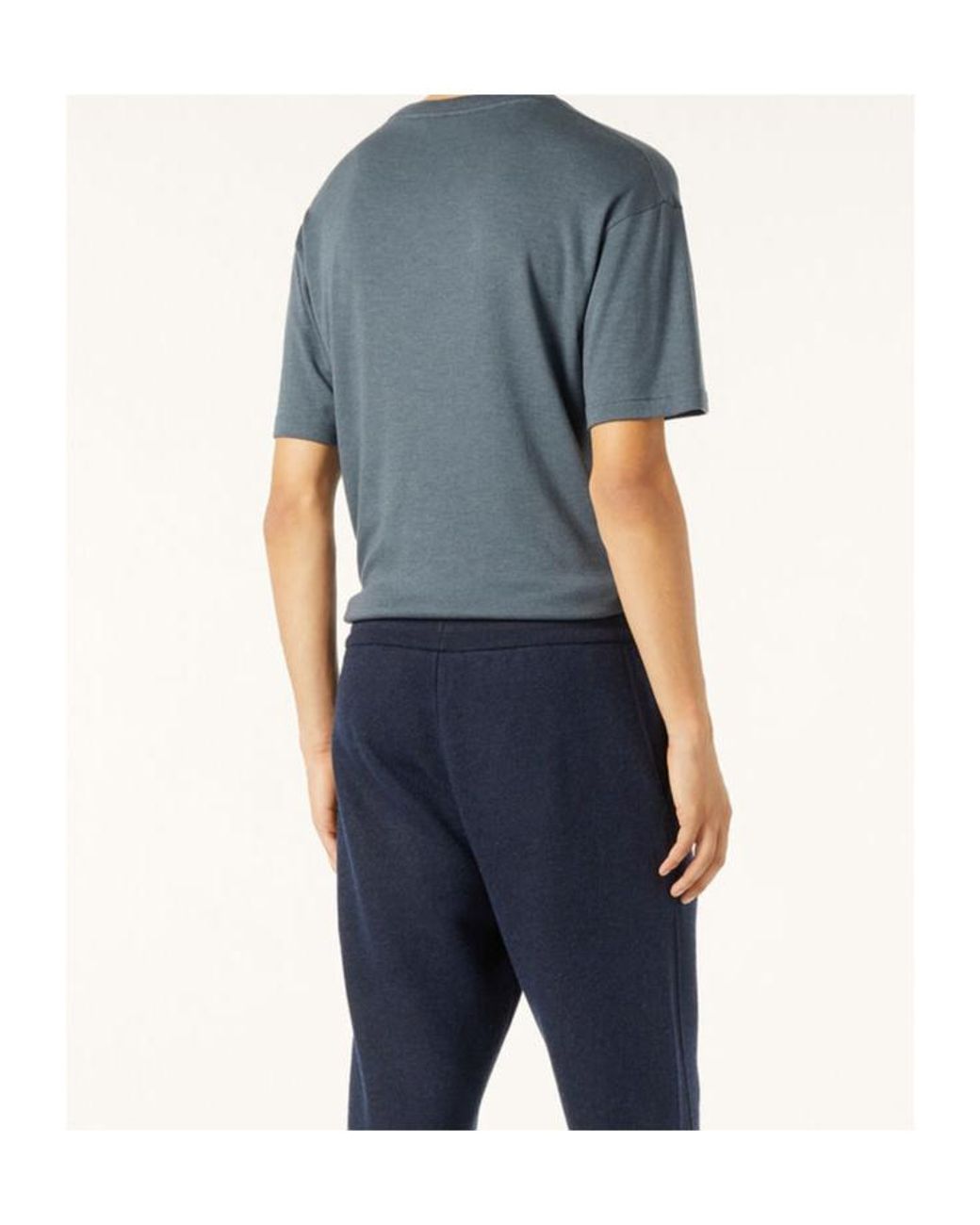 Loro Piana Blue Short-Sleeve T-Shirt for men