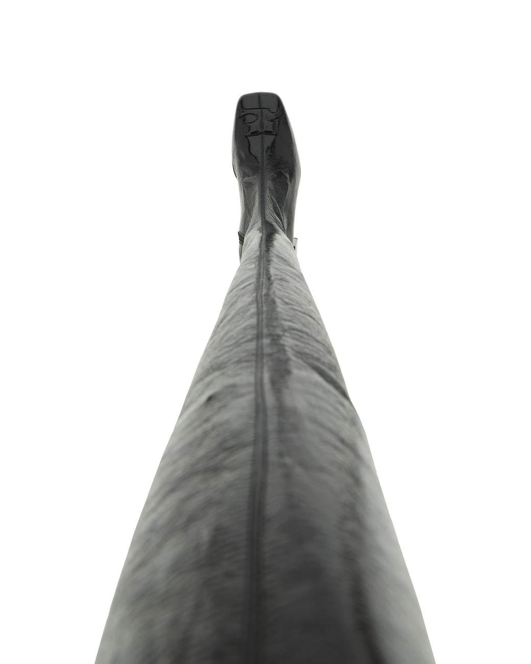 Courreges Black Courrèges Block Heel Thigh-High Boots