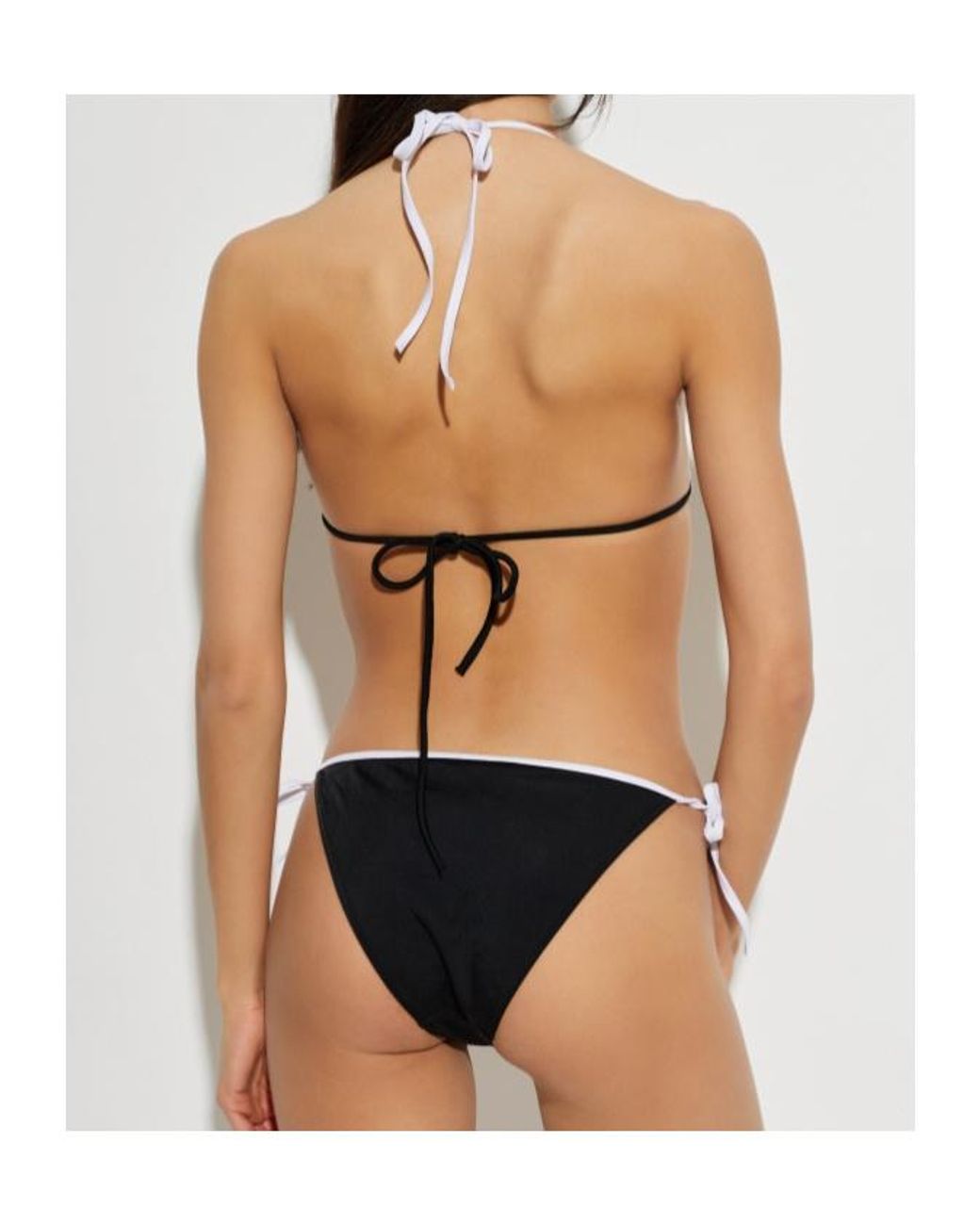 Balmain Black Triangle Tie Bikini Set