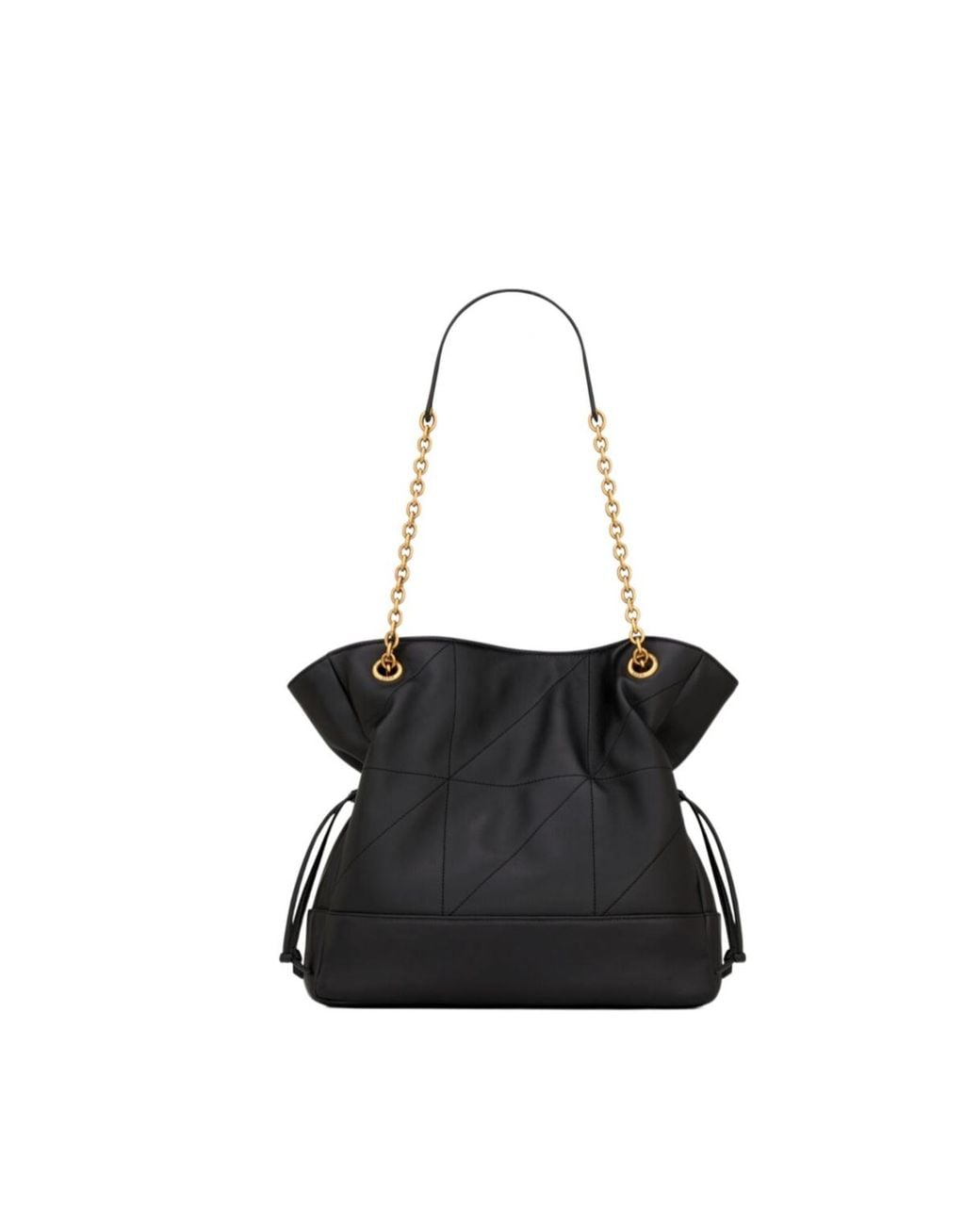 Saint Laurent Black Jamie Logo Plaque Small Shopping Bag