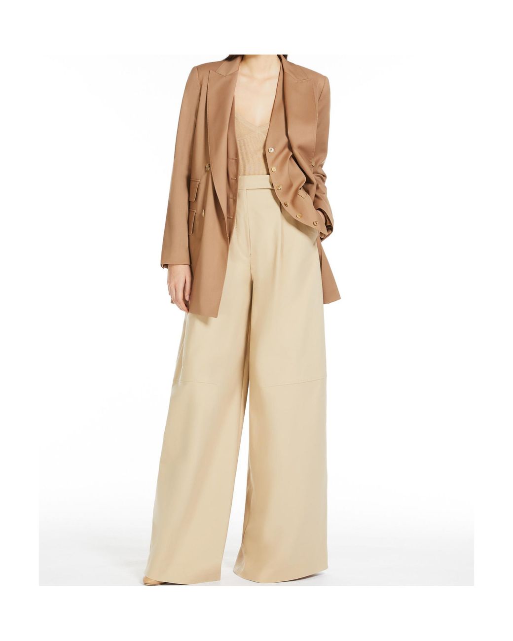 Max Mara Natural Nebbie Button-Up Jacket