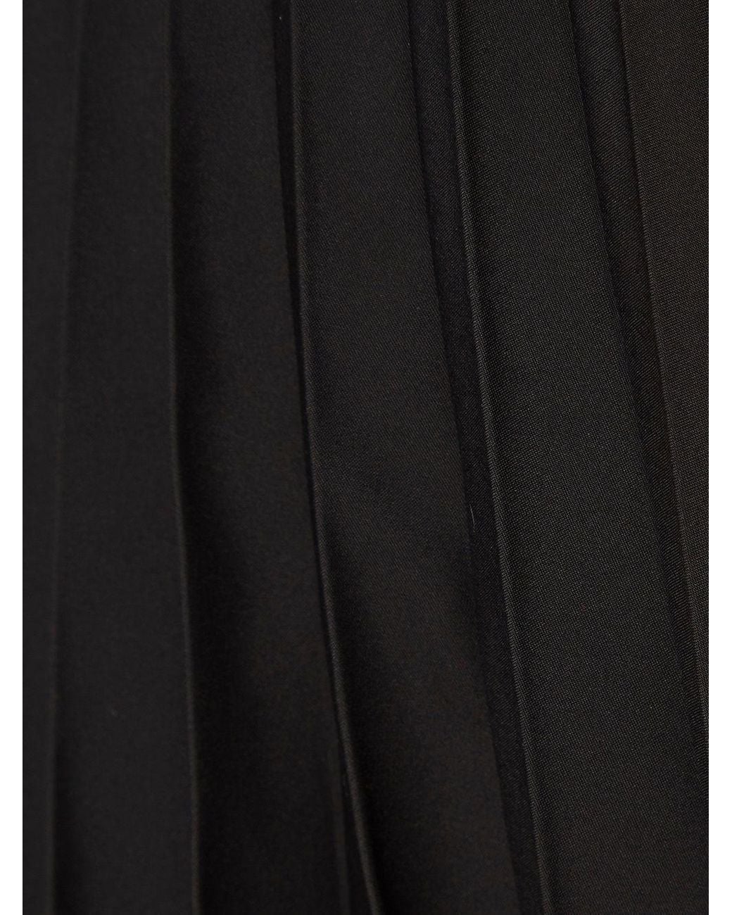 Junya Watanabe Black Pleated Design Midi Skirt