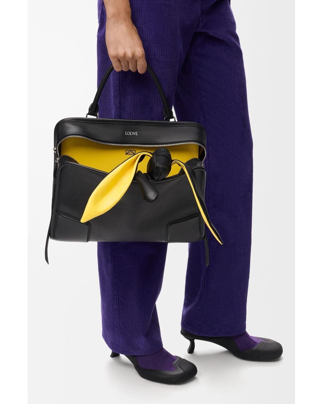 Loewe Black Amazona 180 Lazy Dog Tote Bag