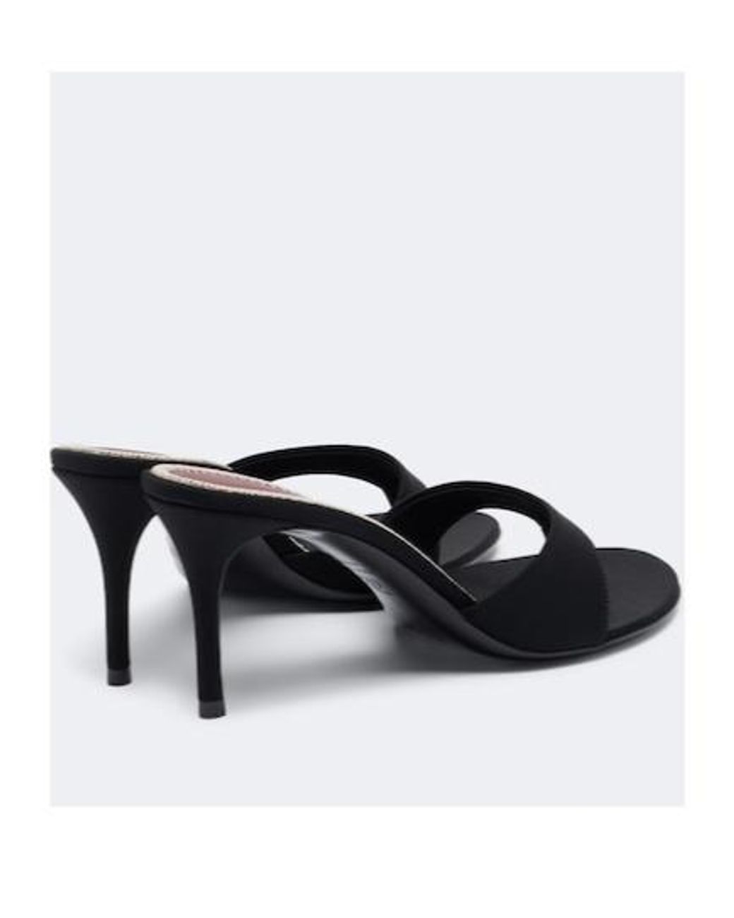 Magda Butrym Black Satin Thong Sandals