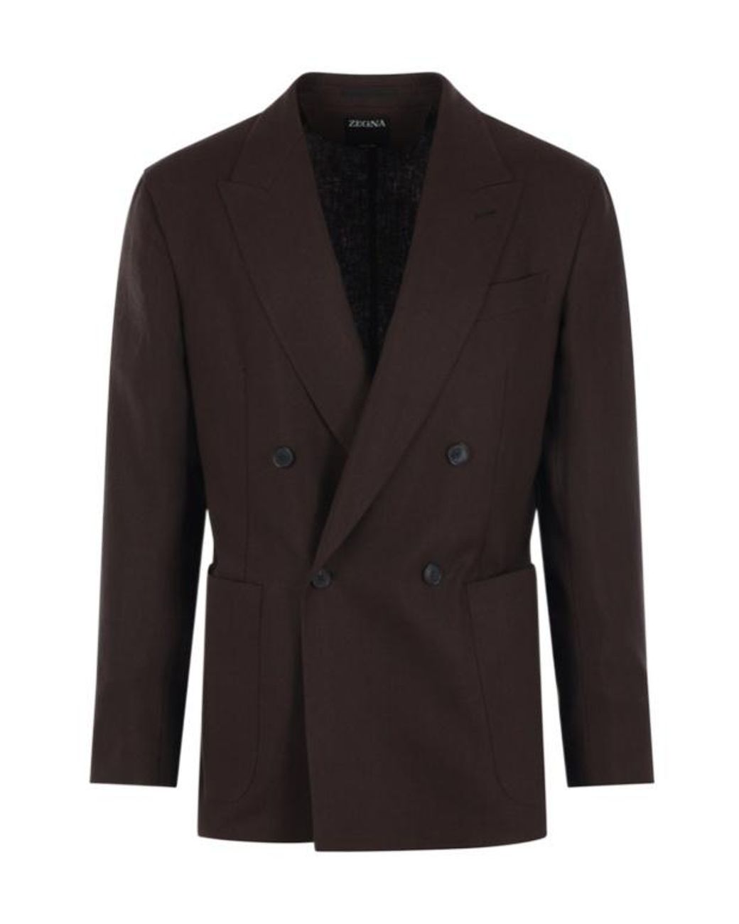 Zegna Black Double Breasted Jacket for men