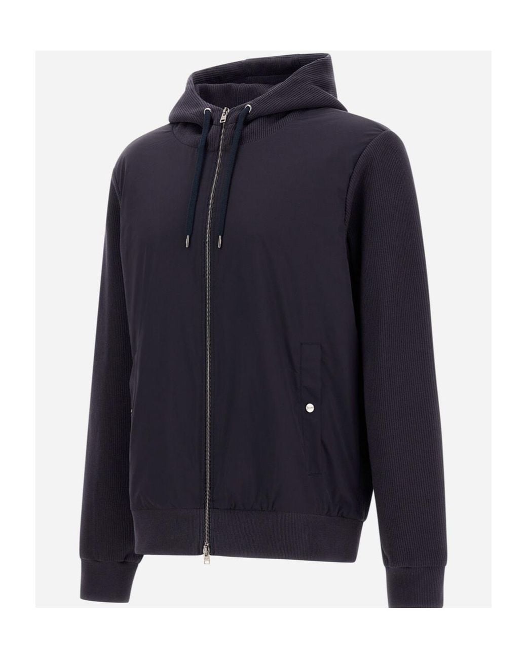 Herno Blue Hooded Resort Jacket for men