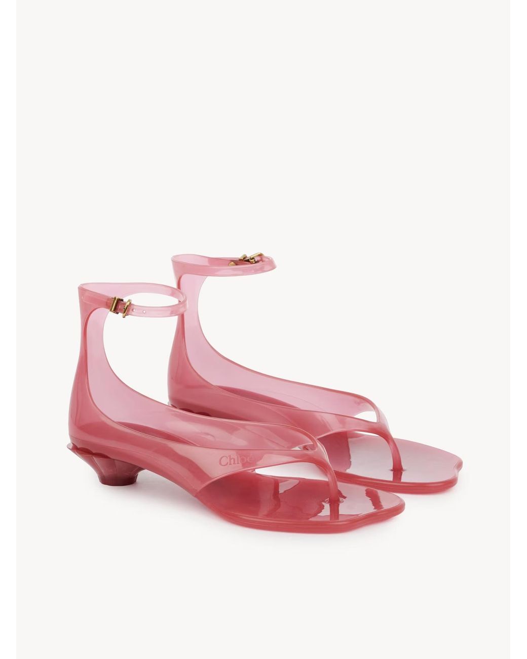 Chloé Pink Chloé Jelly Thong Sandals