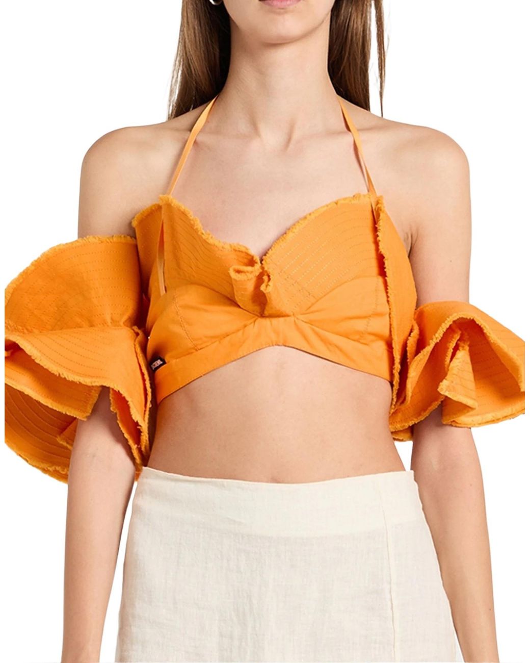 Jacquemus Orange Cropped Top