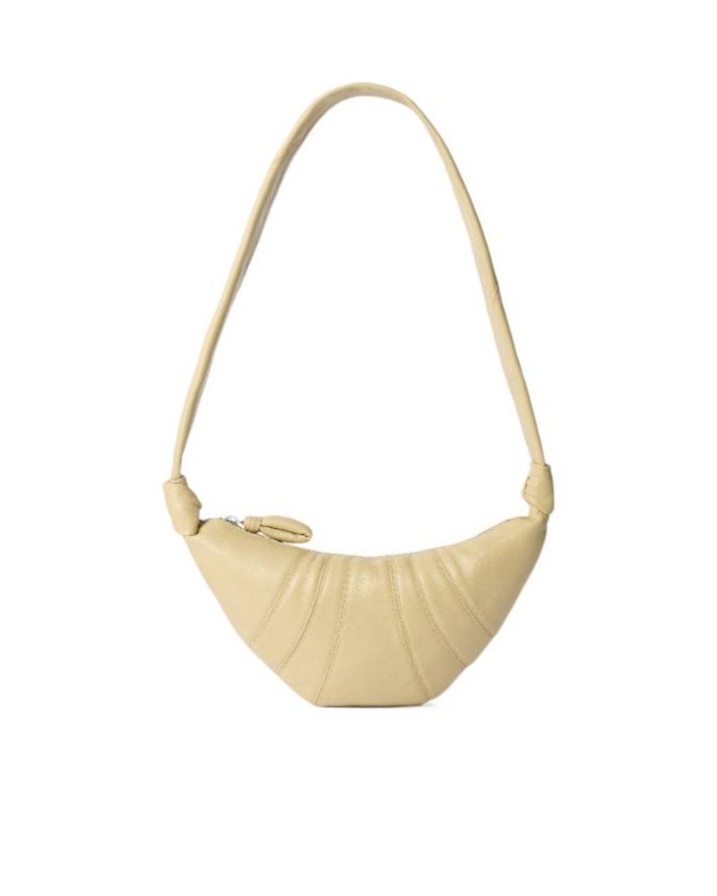 Lemaire White Small Croissant Knotted Shoulder Bag for men