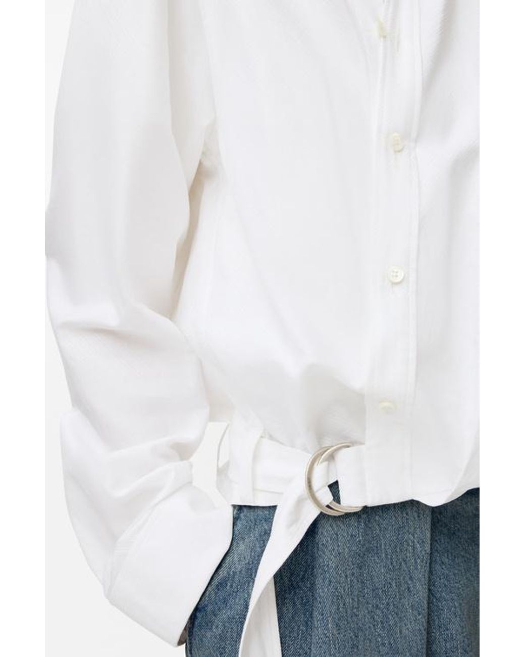 Loewe White Draped Shirt