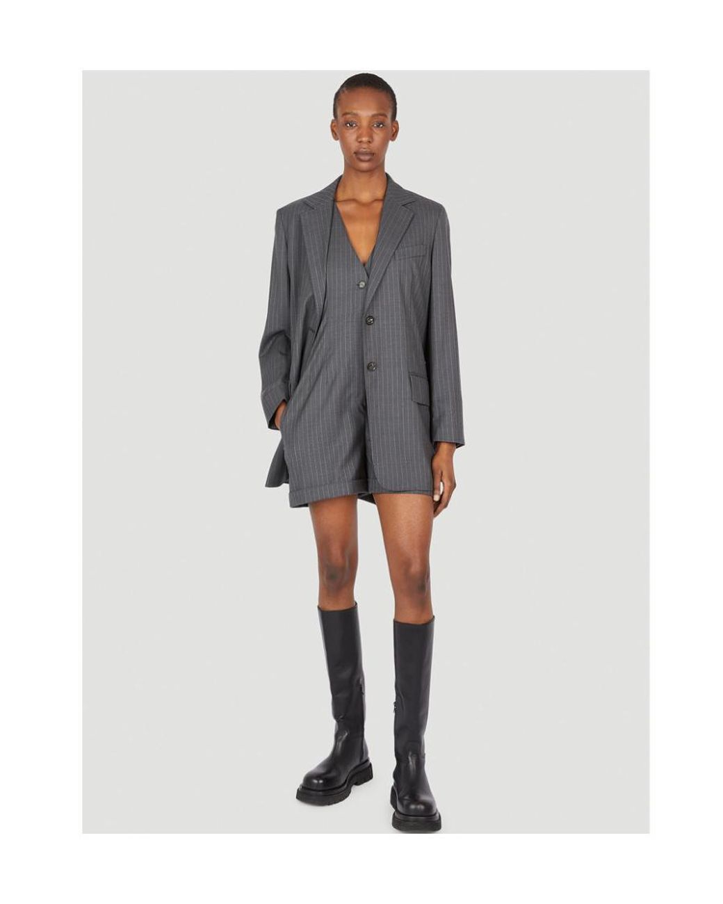 Max Mara Blue Striped Suit Jacket