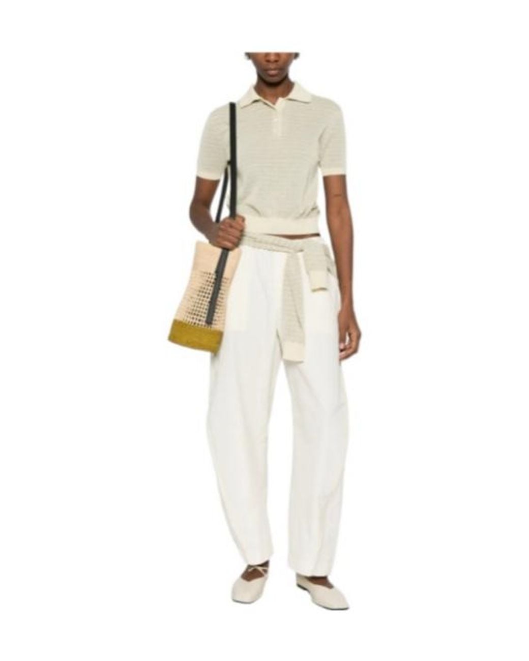 Nanushka White Ceneca Polo Shirt