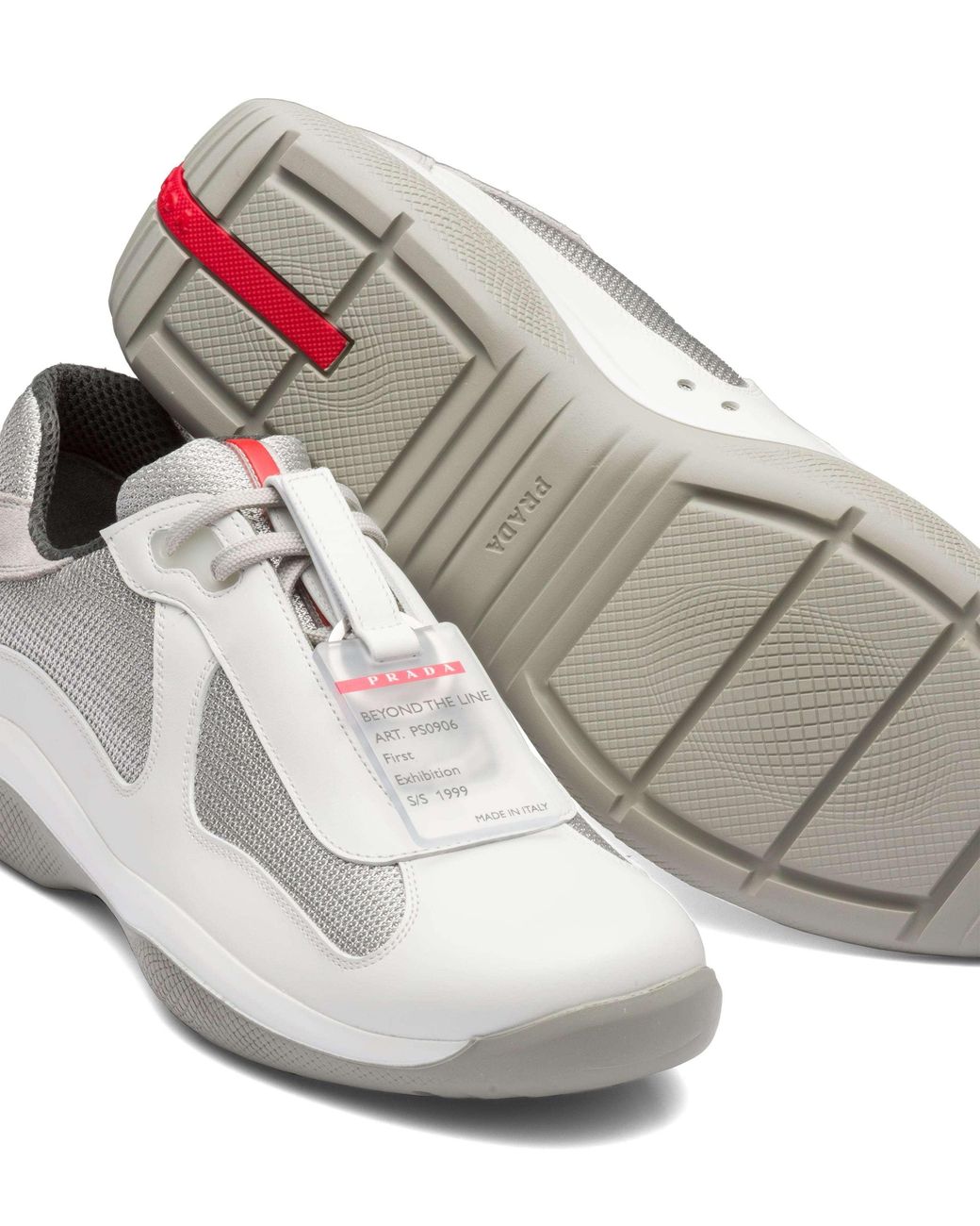 Prada Linea Rossa White Prada Americas Cup Original Sneakers for men