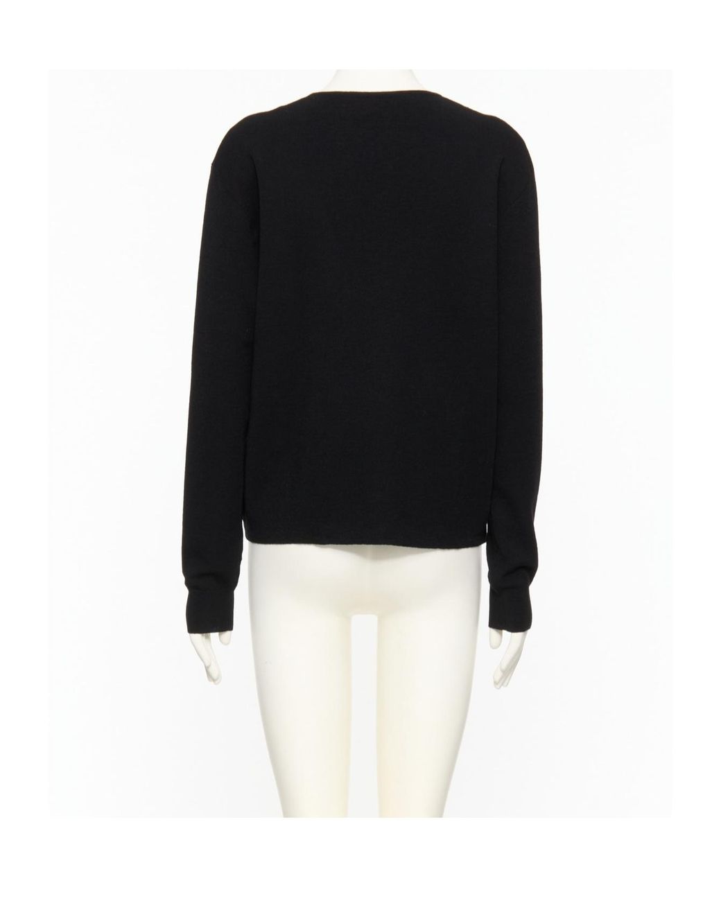 Valentino Black Embellished Wrap Sweater
