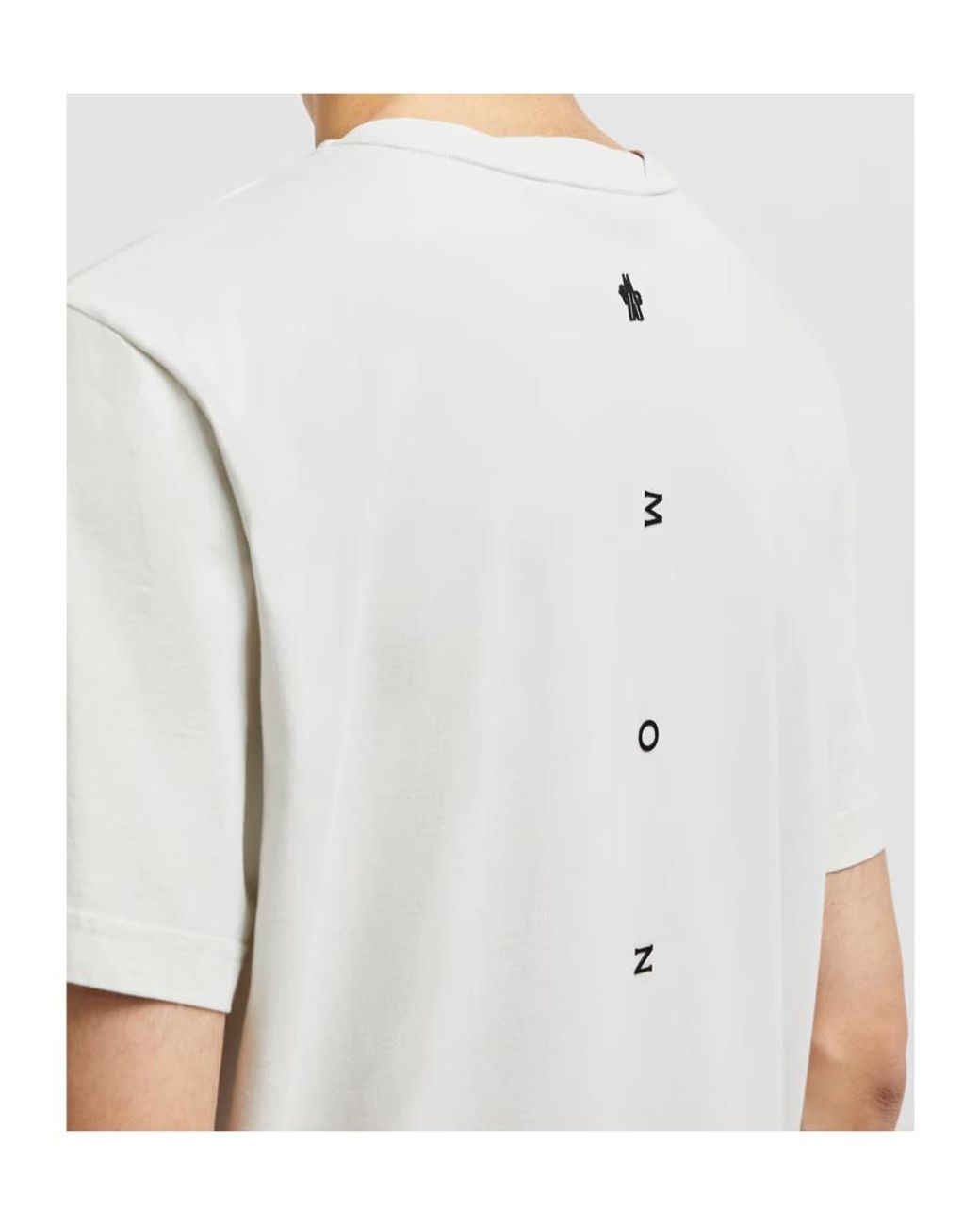 Moncler White Logo T-Shirt for men