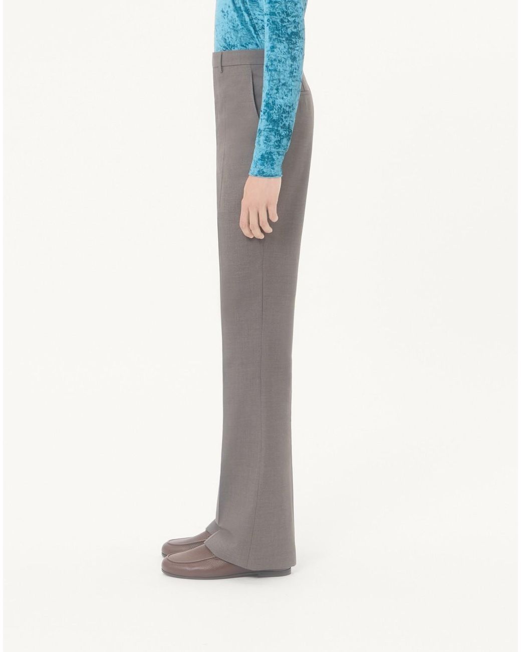 Valentino Gray Casual Trousers With Belt Loops for men