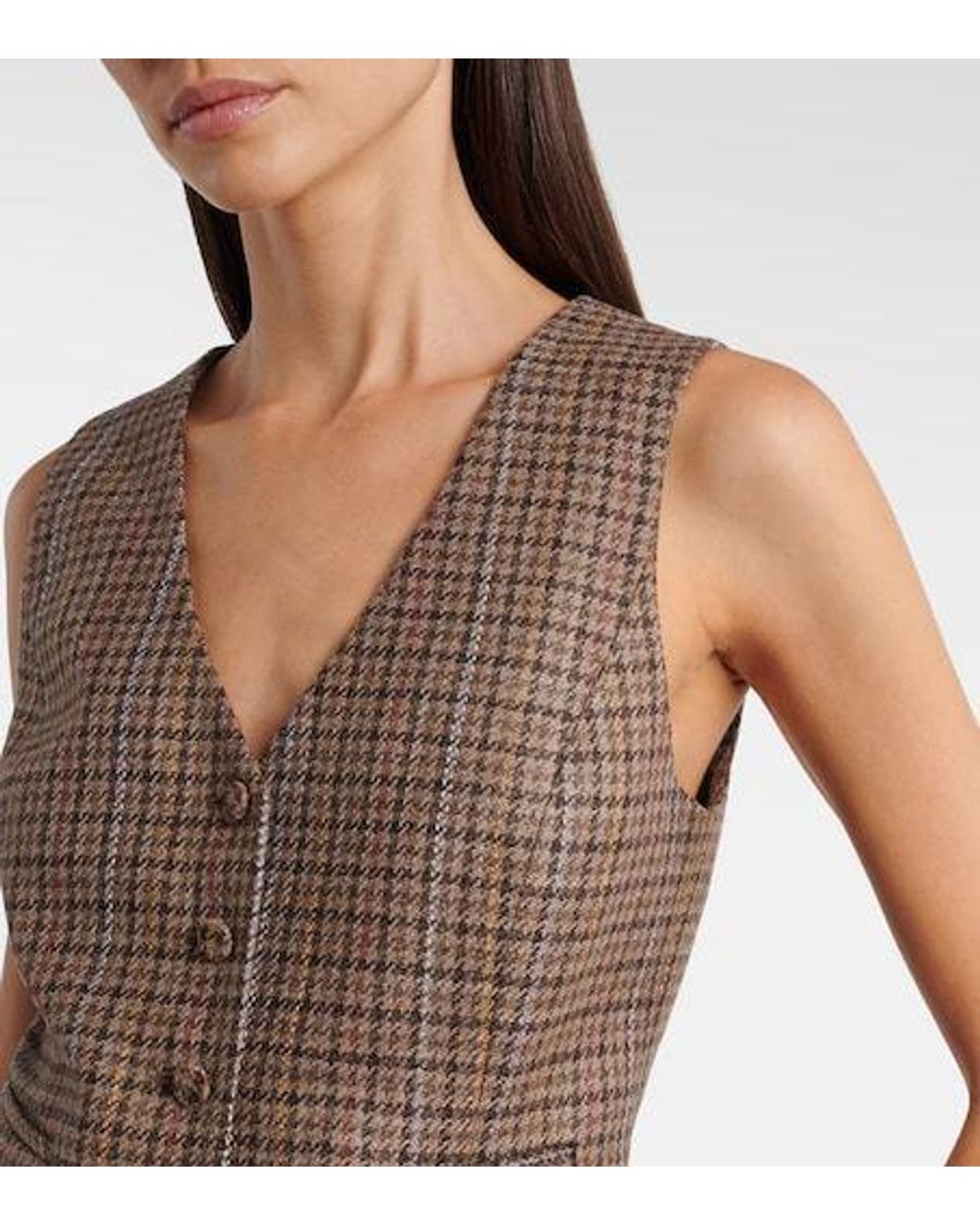 Gabriela Hearst Brown Wool And Silk Vest