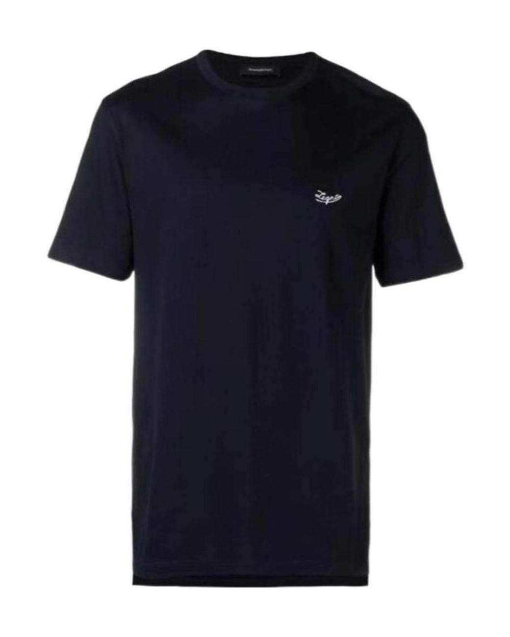 Zegna Black T-Shirt With Round Neck And Short Sleeves for men
