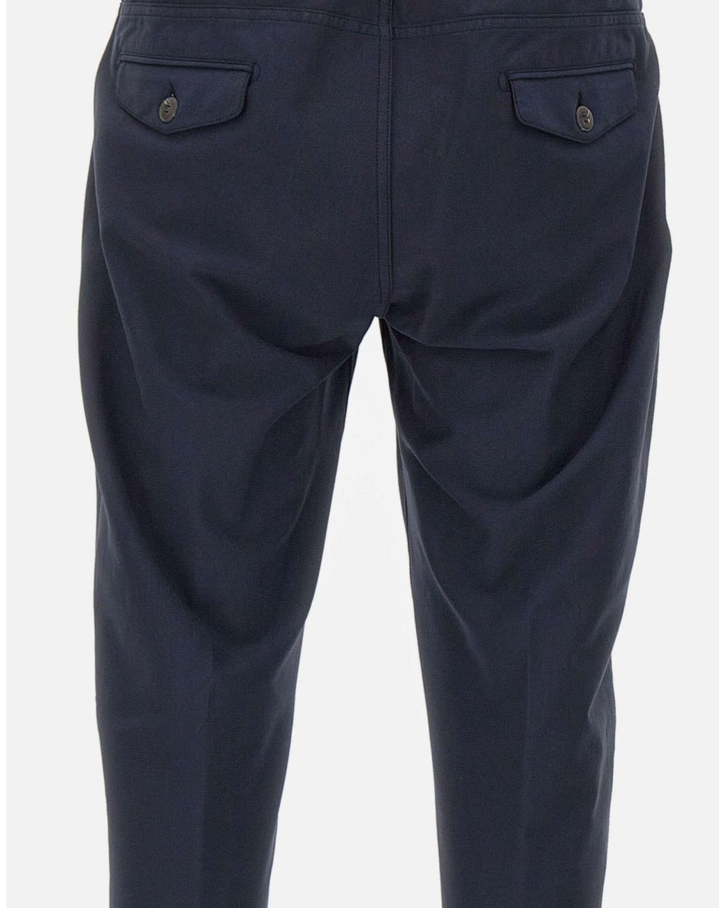 Eleventy Blue Drawstring Tapered Pants for men
