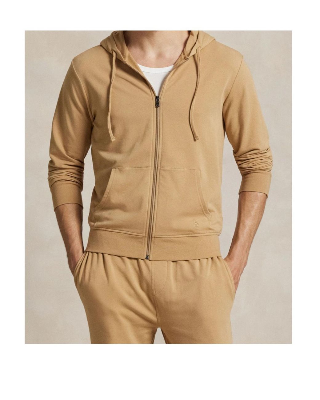 Polo Ralph Lauren Natural Full Zip Hooded Fleece for men