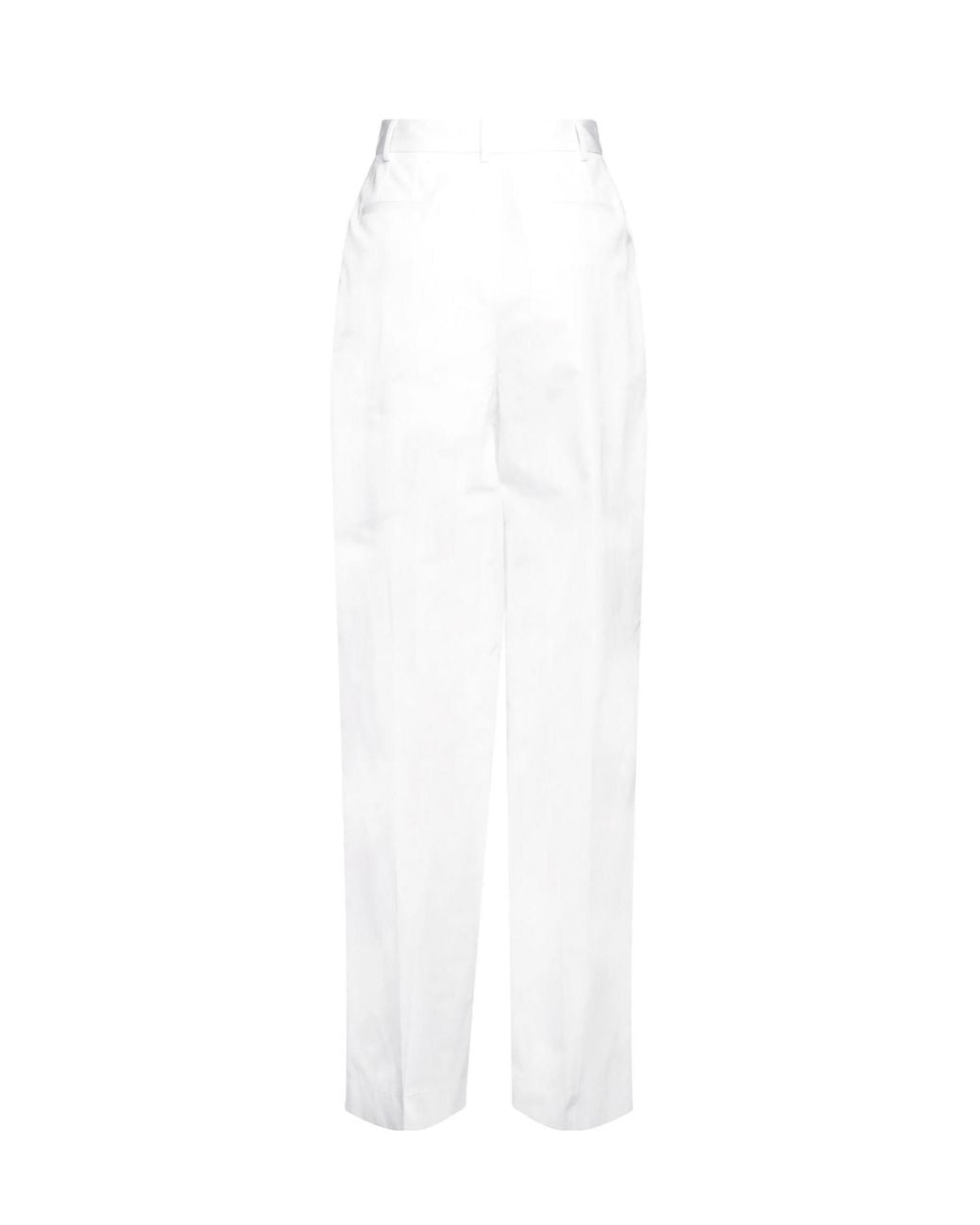 Dolce & Gabbana White Loose-Fitting Trousers