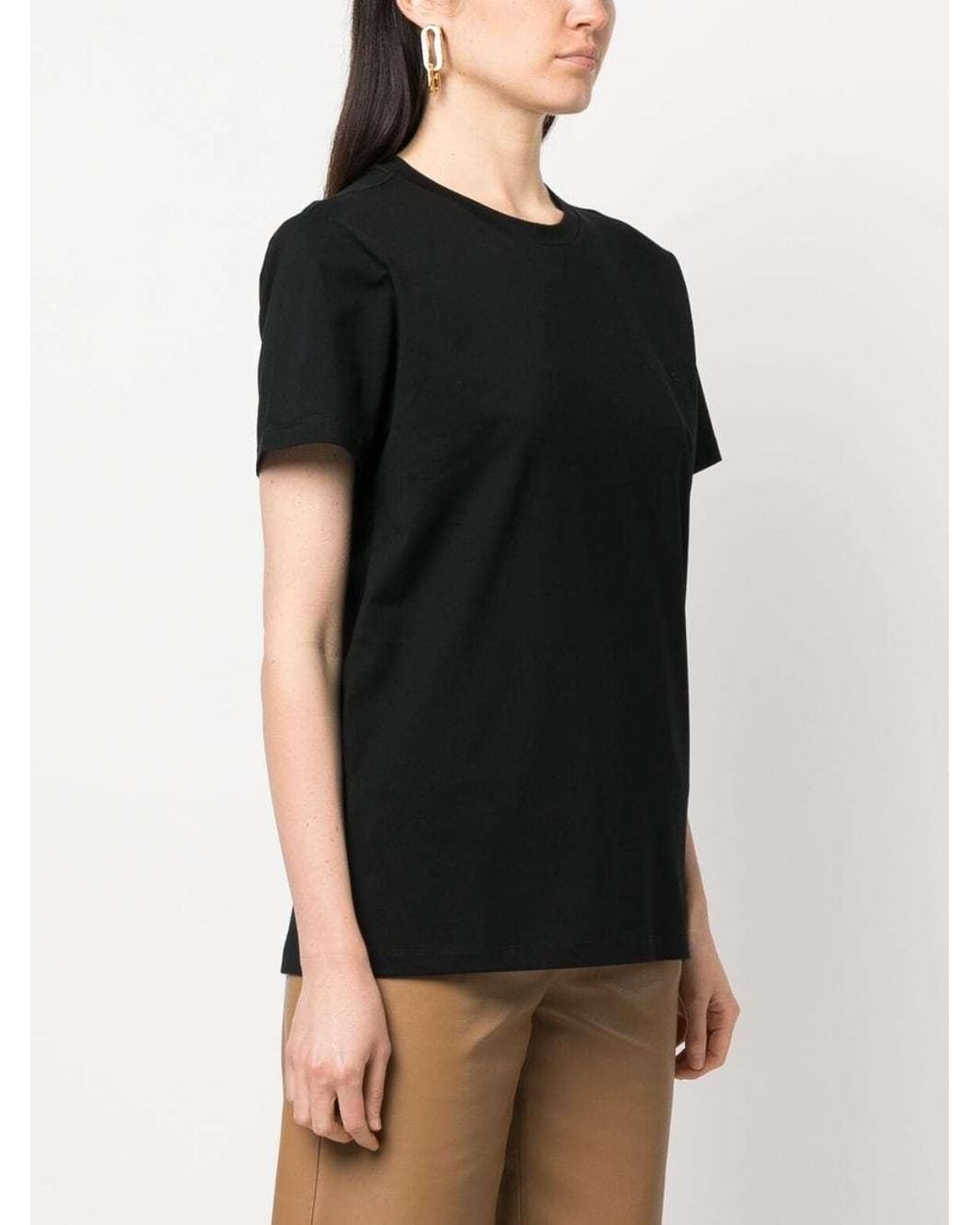 Isabel Marant Black Logo Printed Crewneck T-Shirt