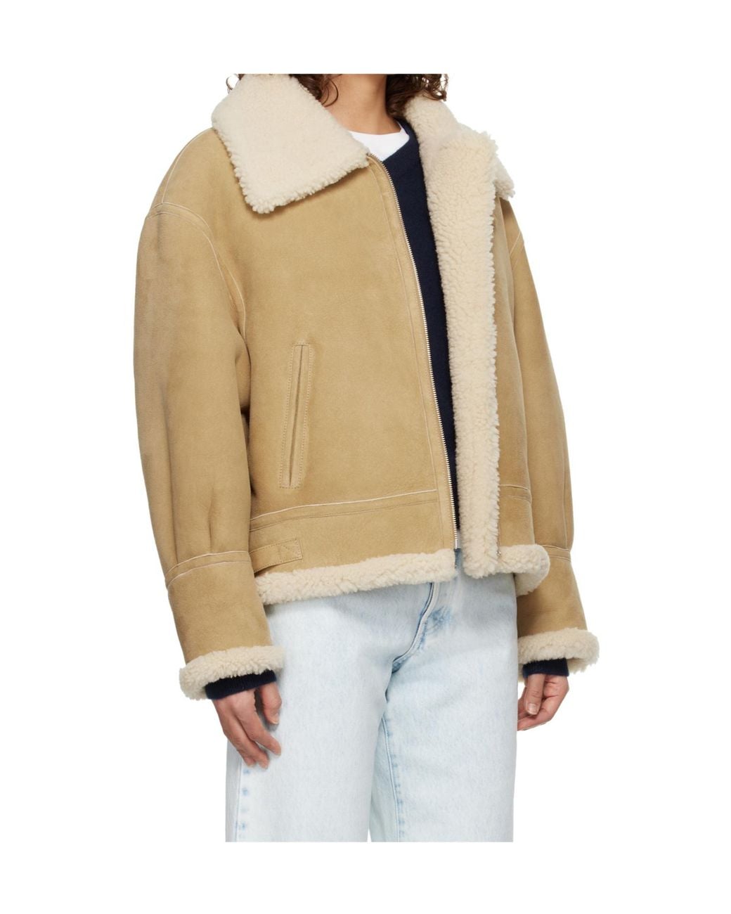 Nour Hammour Natural Long-Sleeved Casual Jacket