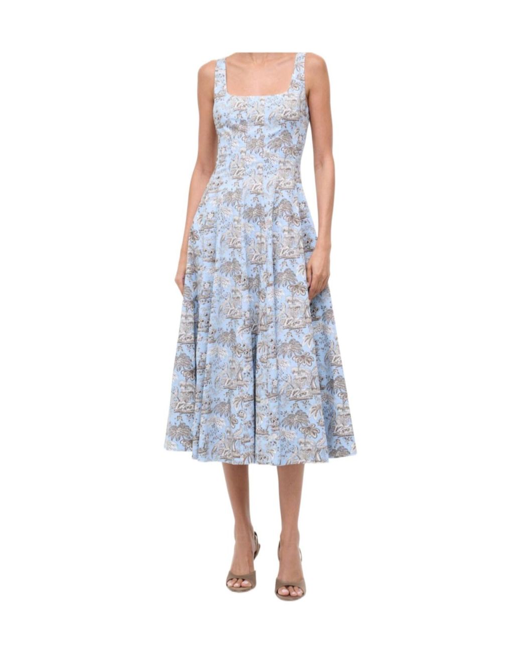 Staud Blue Wells Dress