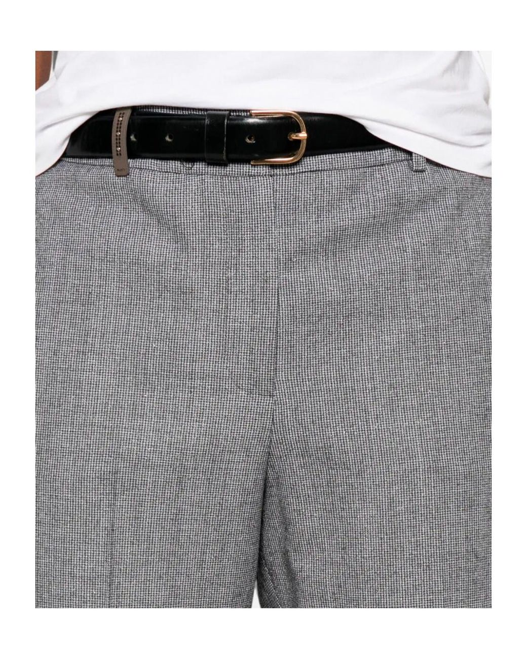 Peserico Gray Concealed-Closure Trousers